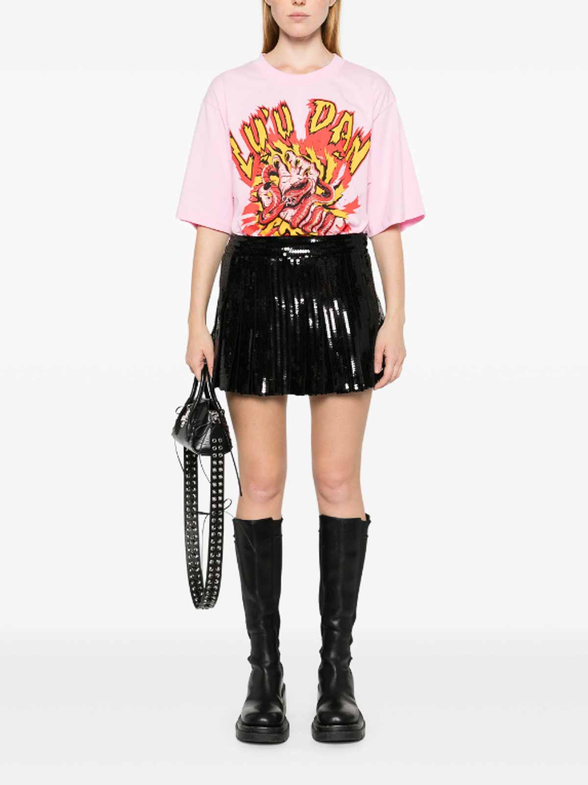 Shop P.a.r.o.s.h Godot Mini Skirt In Black