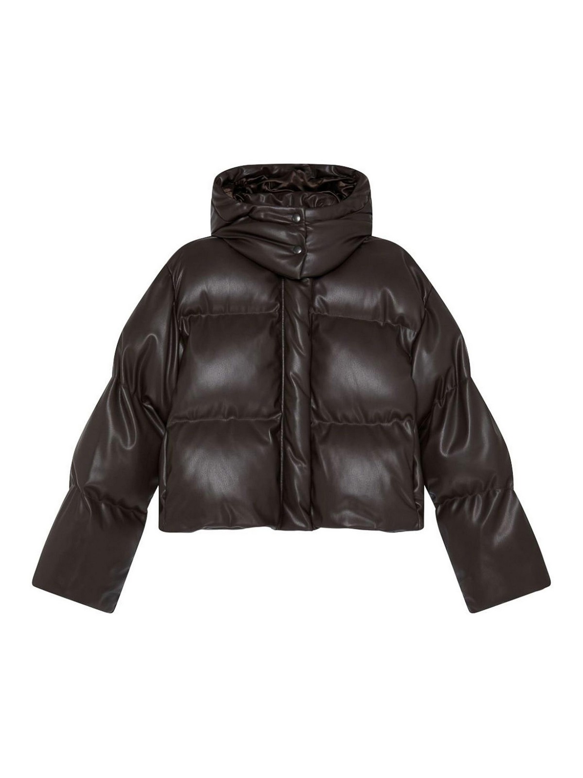 Shop Stella Mccartney Cropped Puffer Jacket In Brown