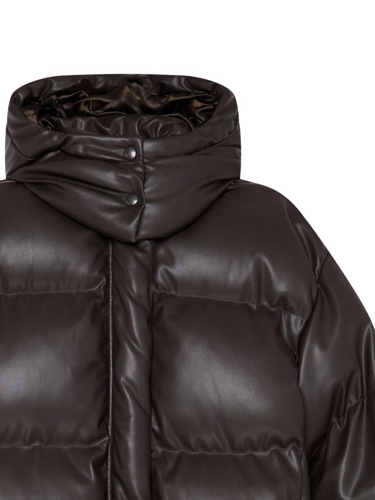 Shop Stella Mccartney Cropped Puffer Jacket In Brown