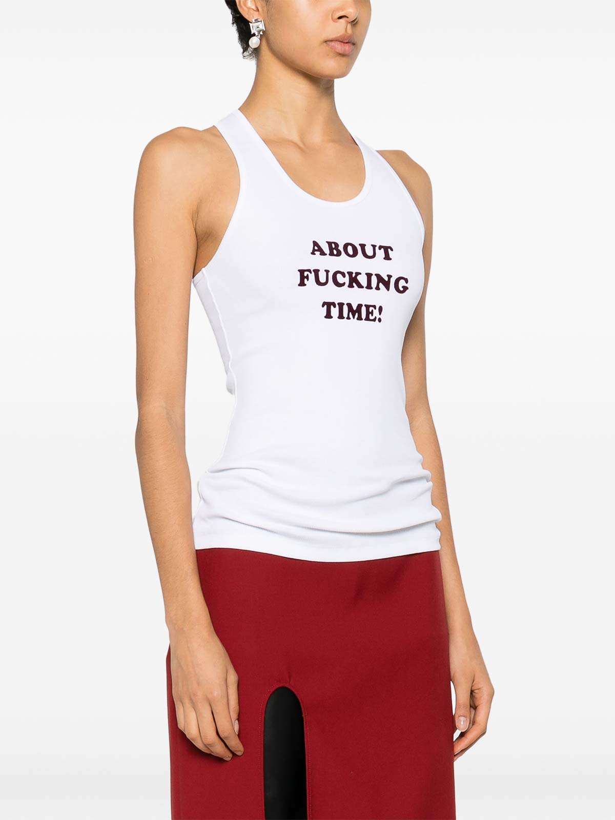 Shop Stella Mccartney Logotank Top In White