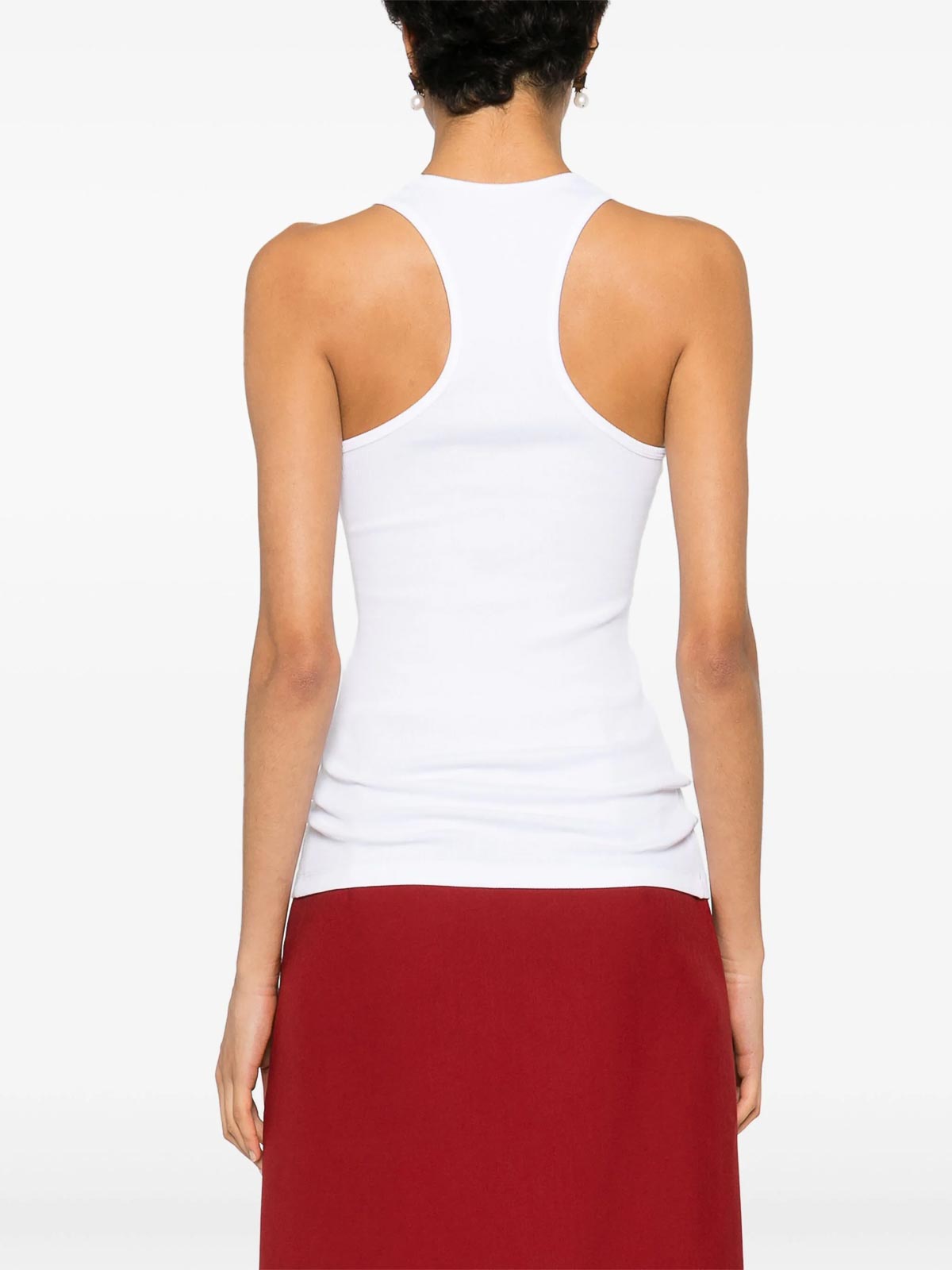 Shop Stella Mccartney Logotank Top In White