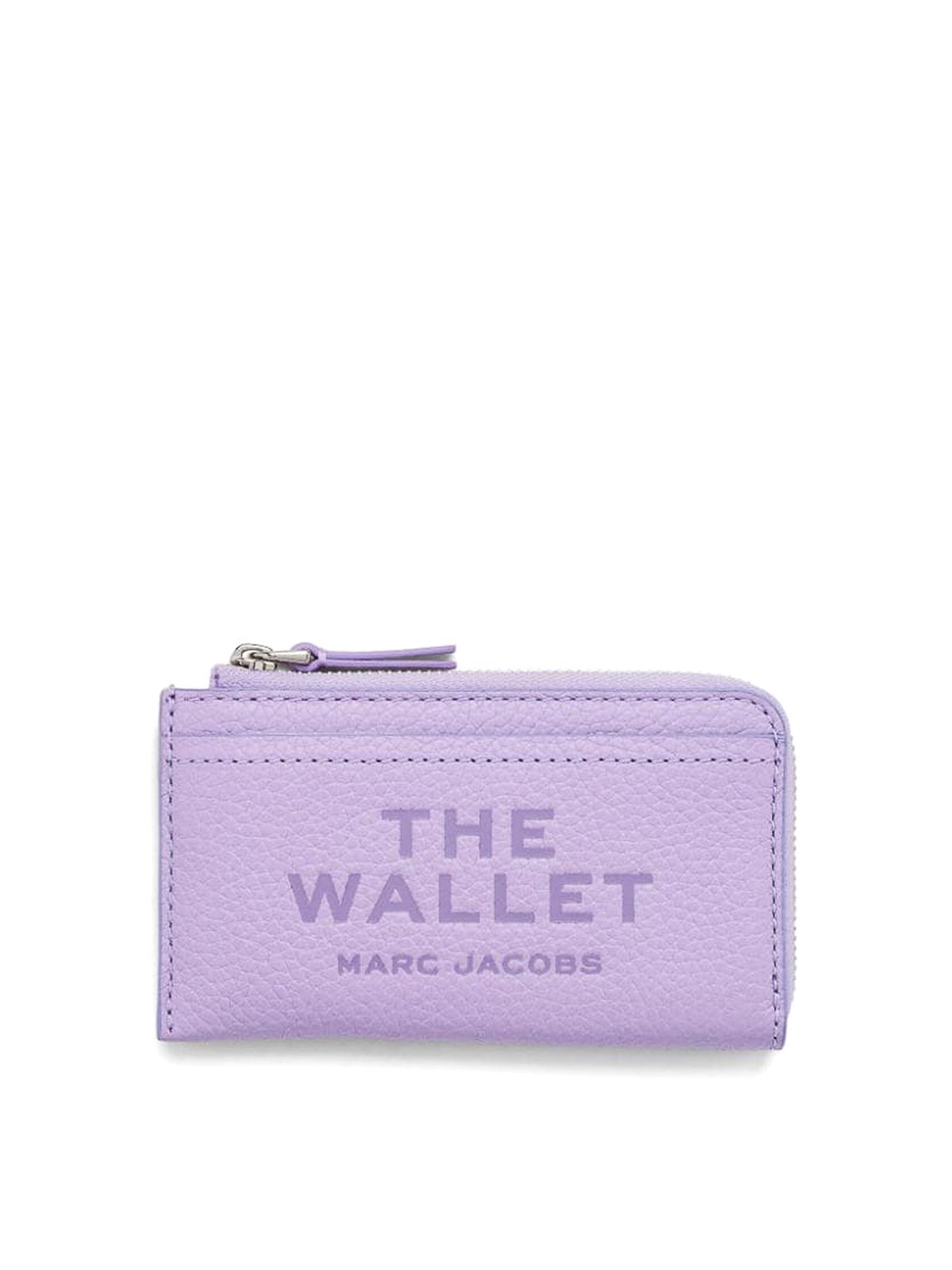 Shop Marc Jacobs The Leather Top Zip Multi Wallet In Light Purple