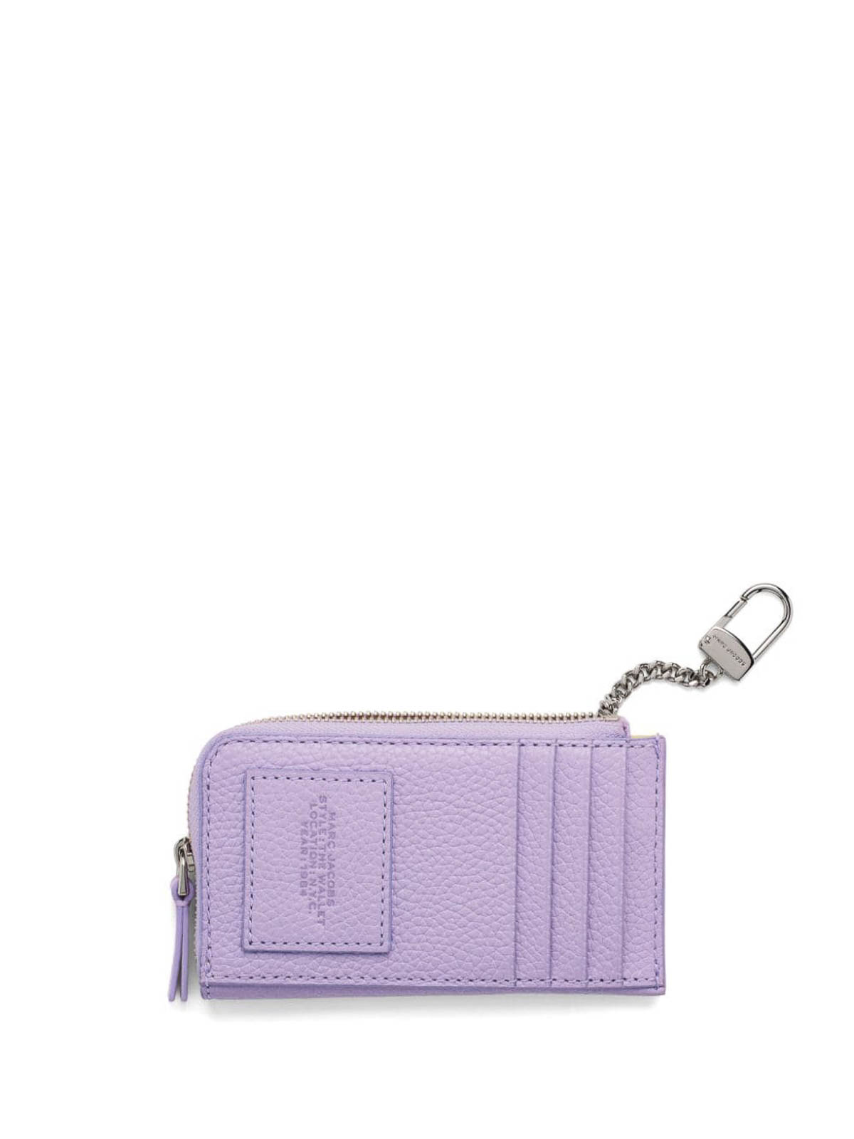 Shop Marc Jacobs The Leather Top Zip Multi Wallet In Light Purple