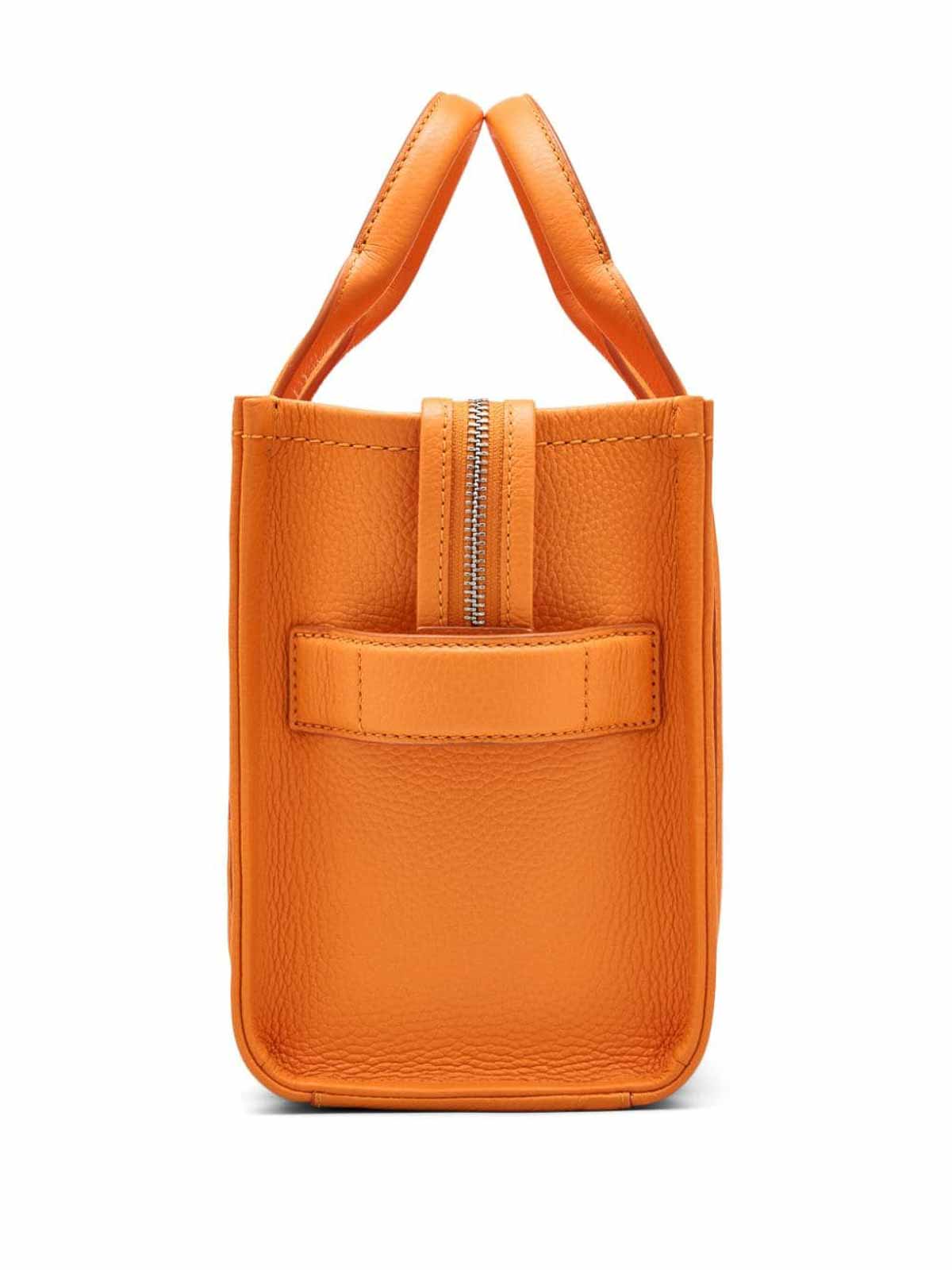 Shop Marc Jacobs The Small Leather Tote In Orange