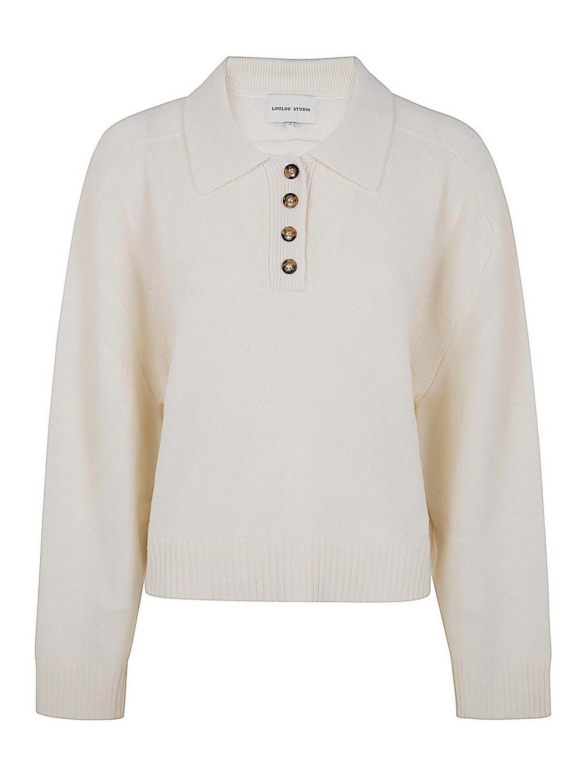 Shop Loulou Studio Cashmere Sweater In Blanco