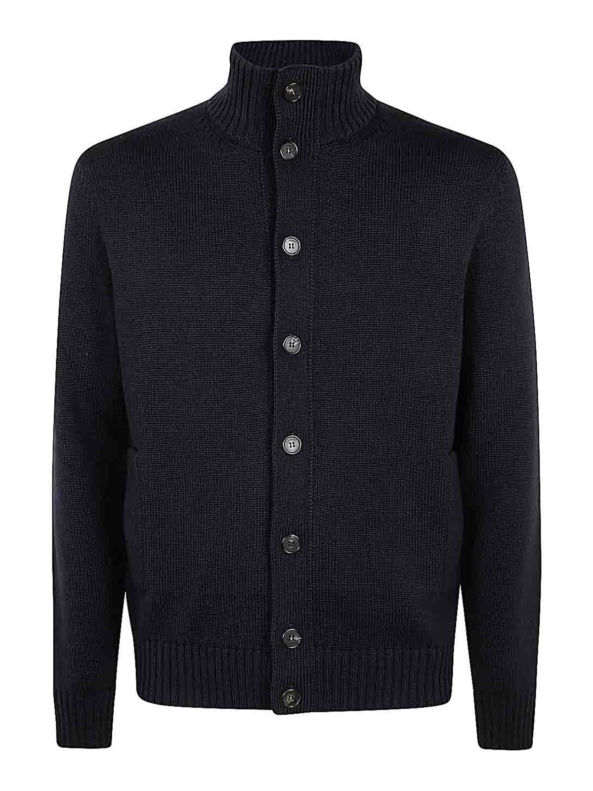 Shop Zanone Cardigan Chioto Slim Fit In Azul