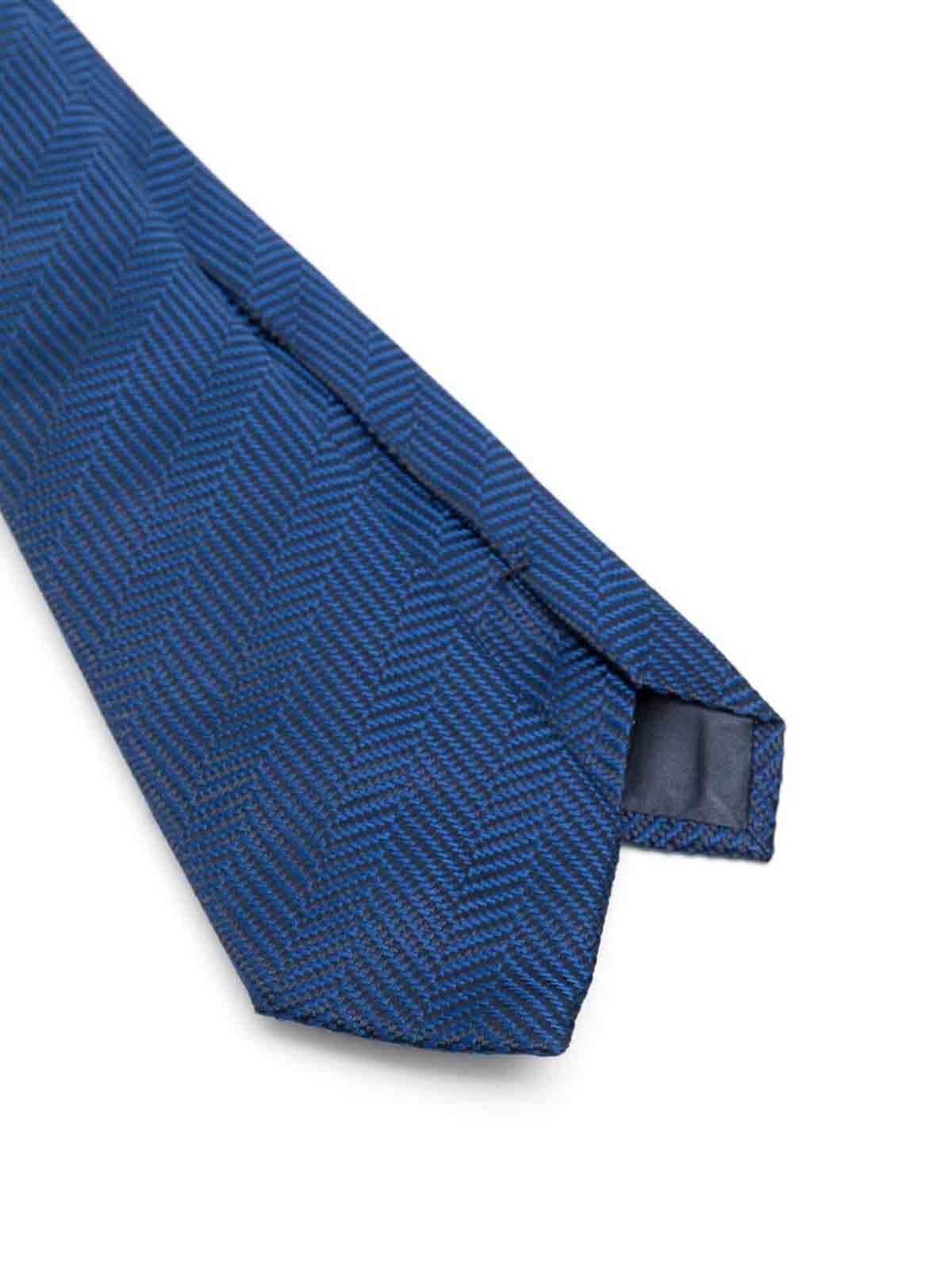 Shop Giorgio Armani Silk Tie In Azul