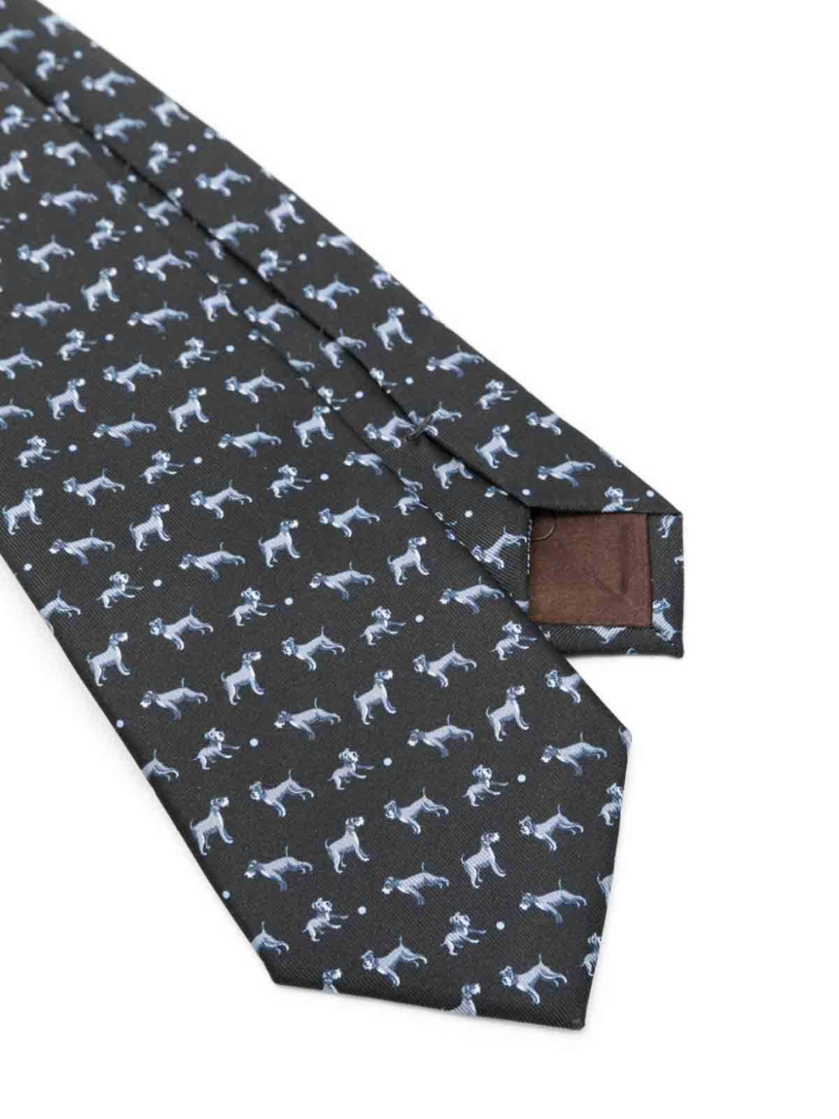 Shop Giorgio Armani Silk Tie In Marrón