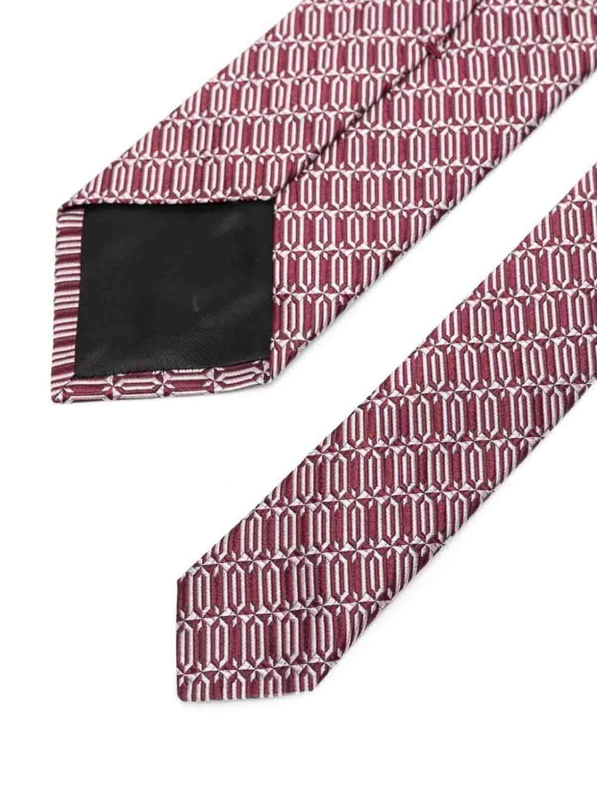 Shop Lanvin Etiquette Logo Tie In Rosado