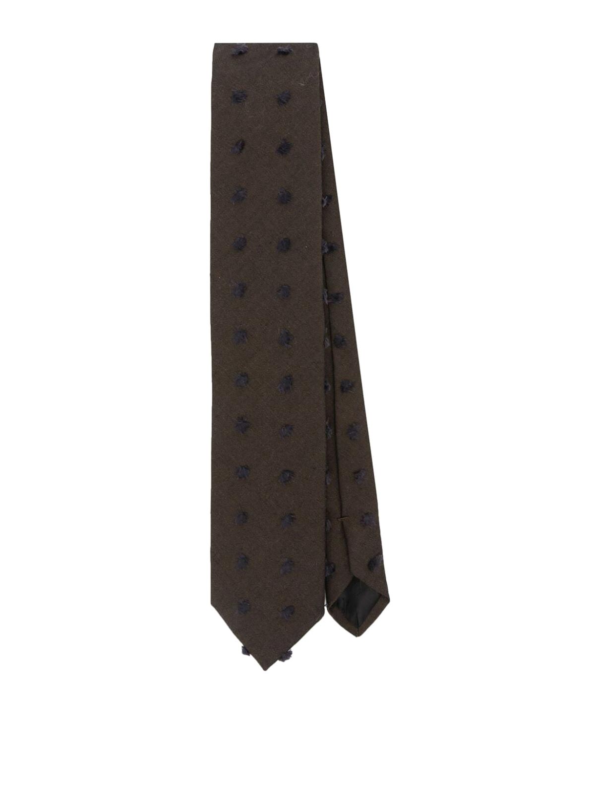 Shop Lanvin Maxi Dot Tie In Marrón