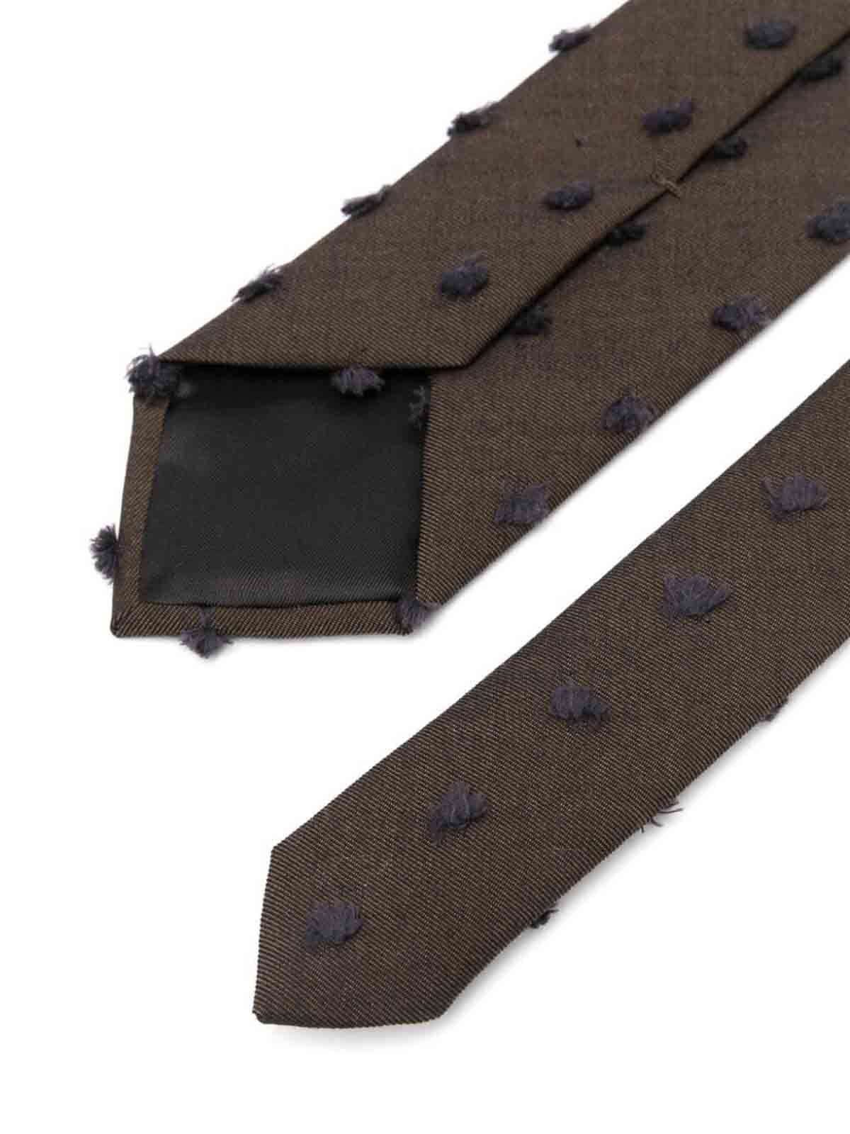 Shop Lanvin Maxi Dot Tie In Marrón