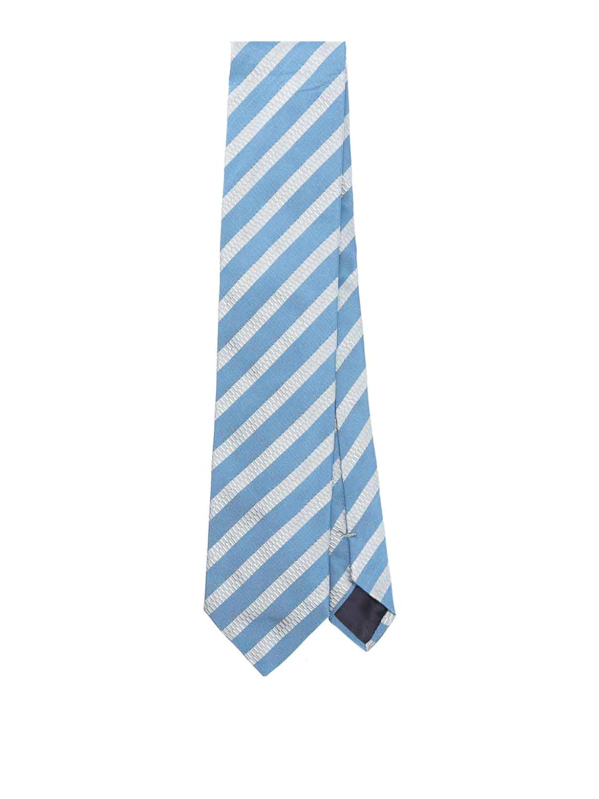 Shop Lanvin Band Tie In Azul