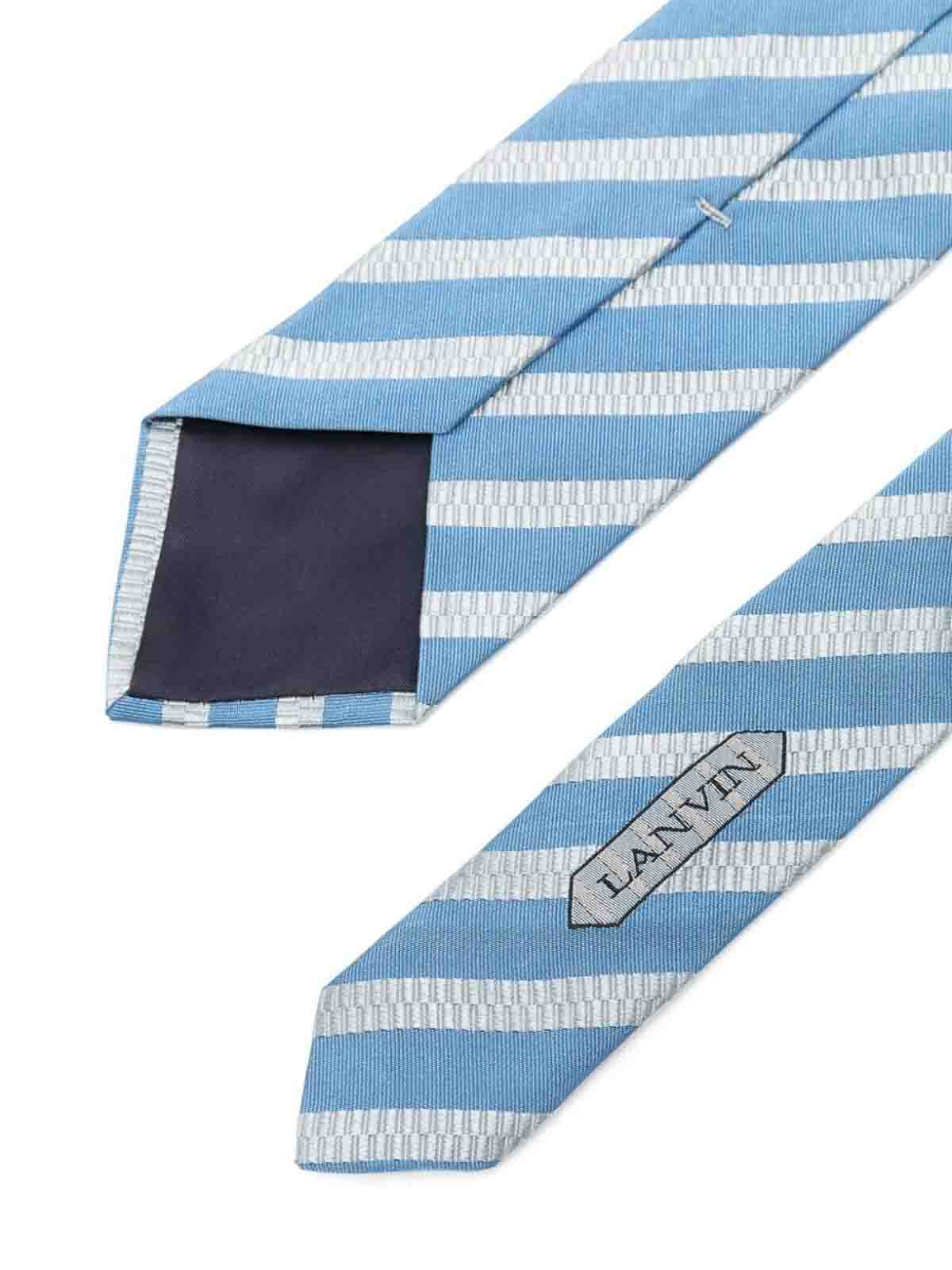 Shop Lanvin Band Tie In Azul