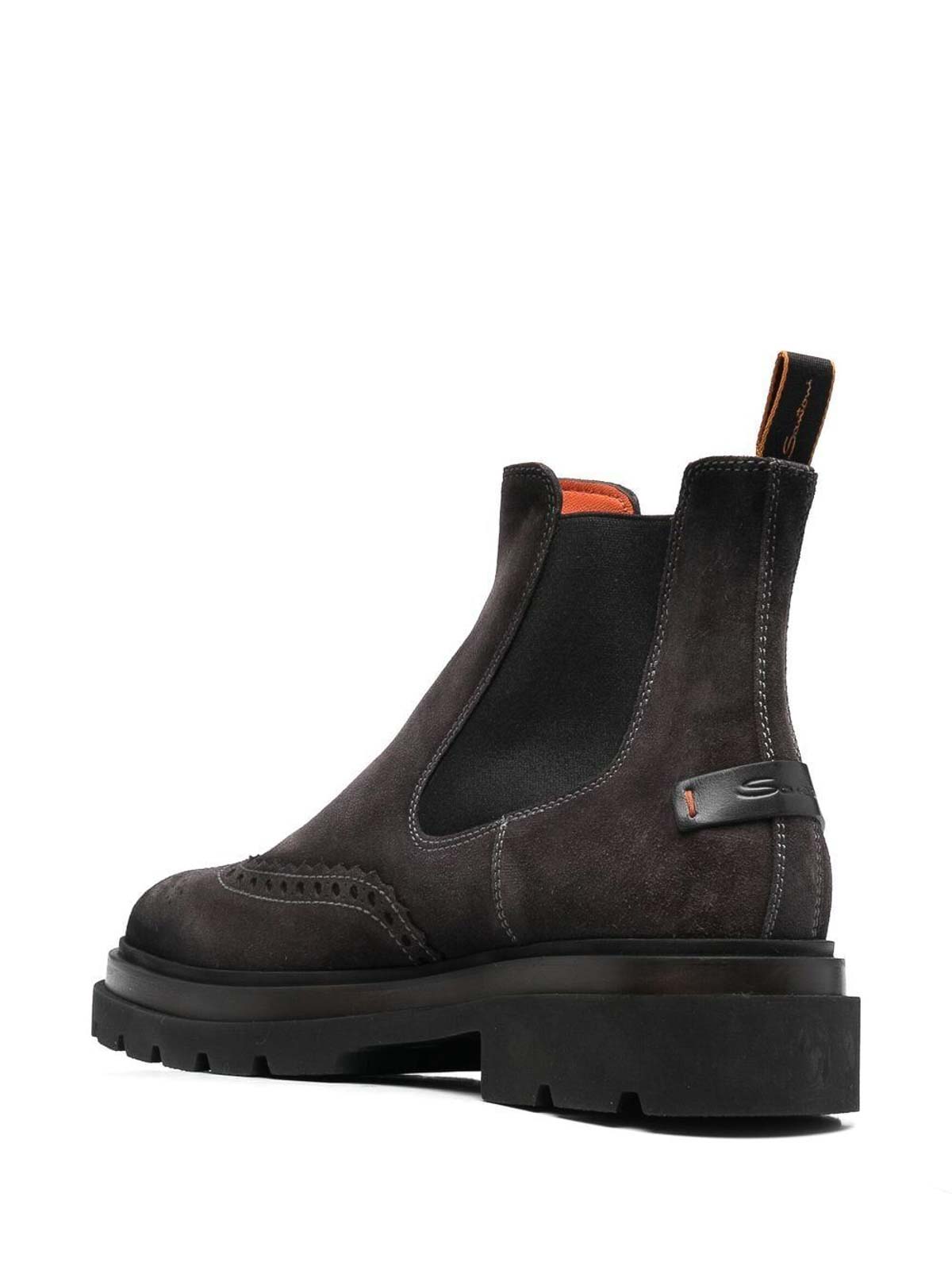 Shop Santoni Blocage  Boots In Gris