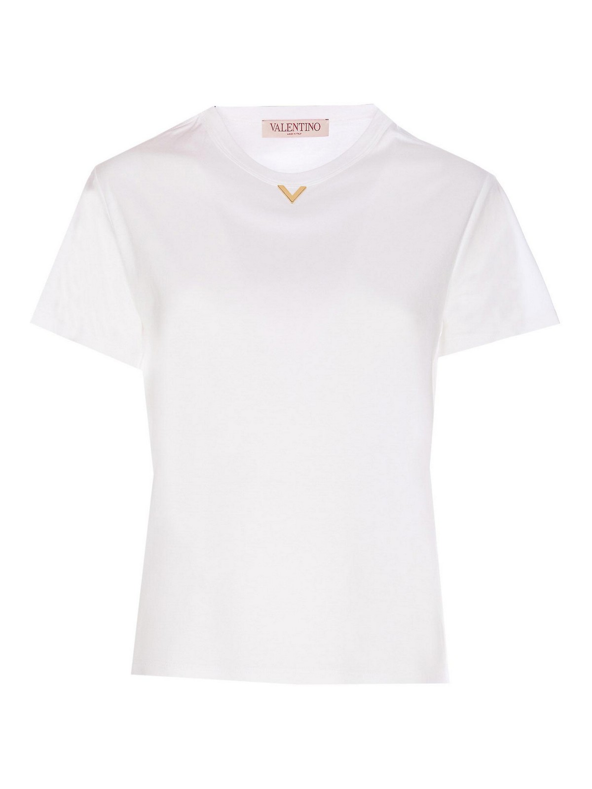 VALENTINO ホワイト Tシャツ XS Valentino Garavani Valentino Print Cotton Crewneck T-Shirt