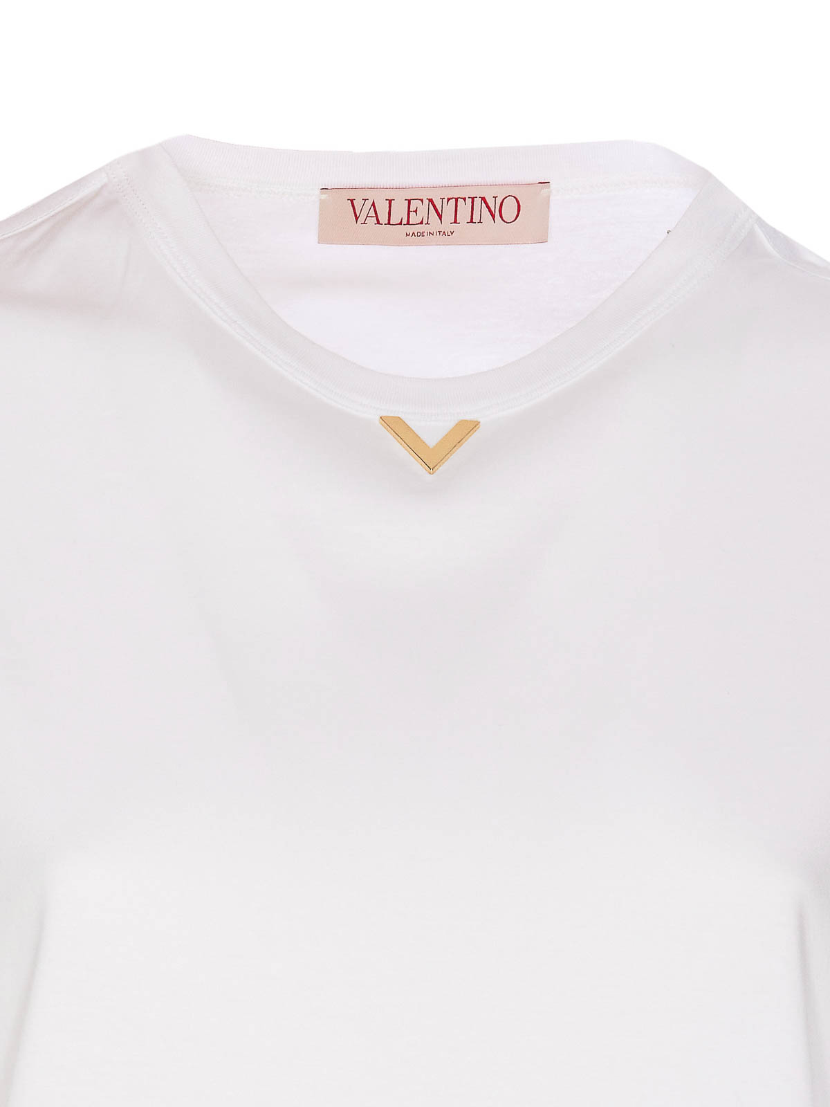 Valentino V Logo T-Shirt - White - Women | MG23K8PA0BO