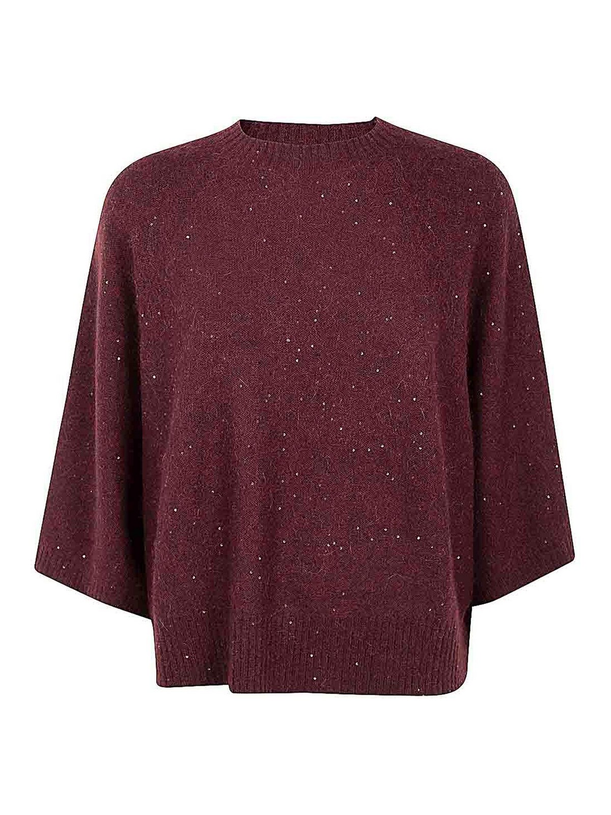 Shop Fabiana Filippi Crew Neck Sweater In Rosado