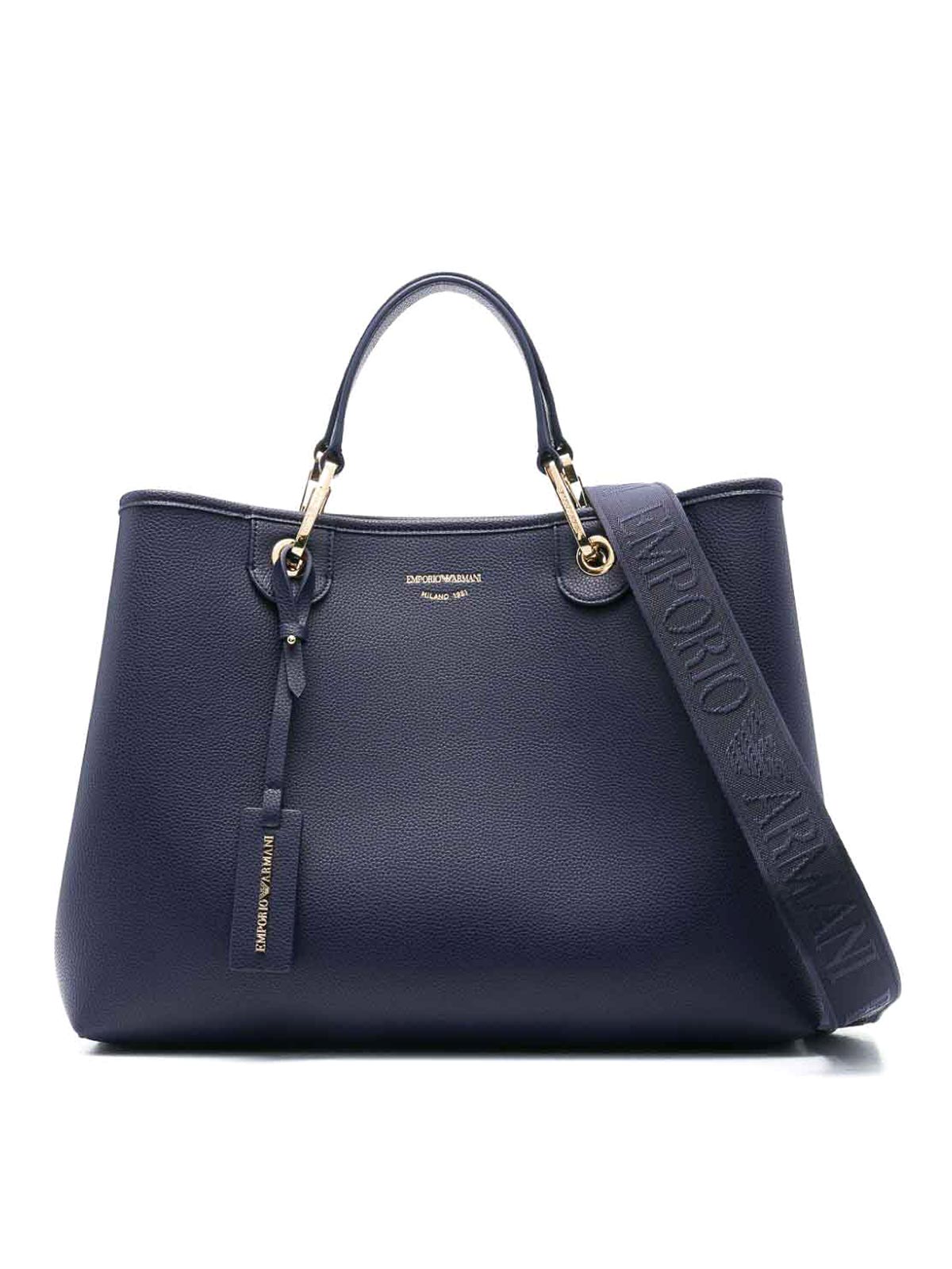 Shop Emporio Armani Shopping Bag In Azul