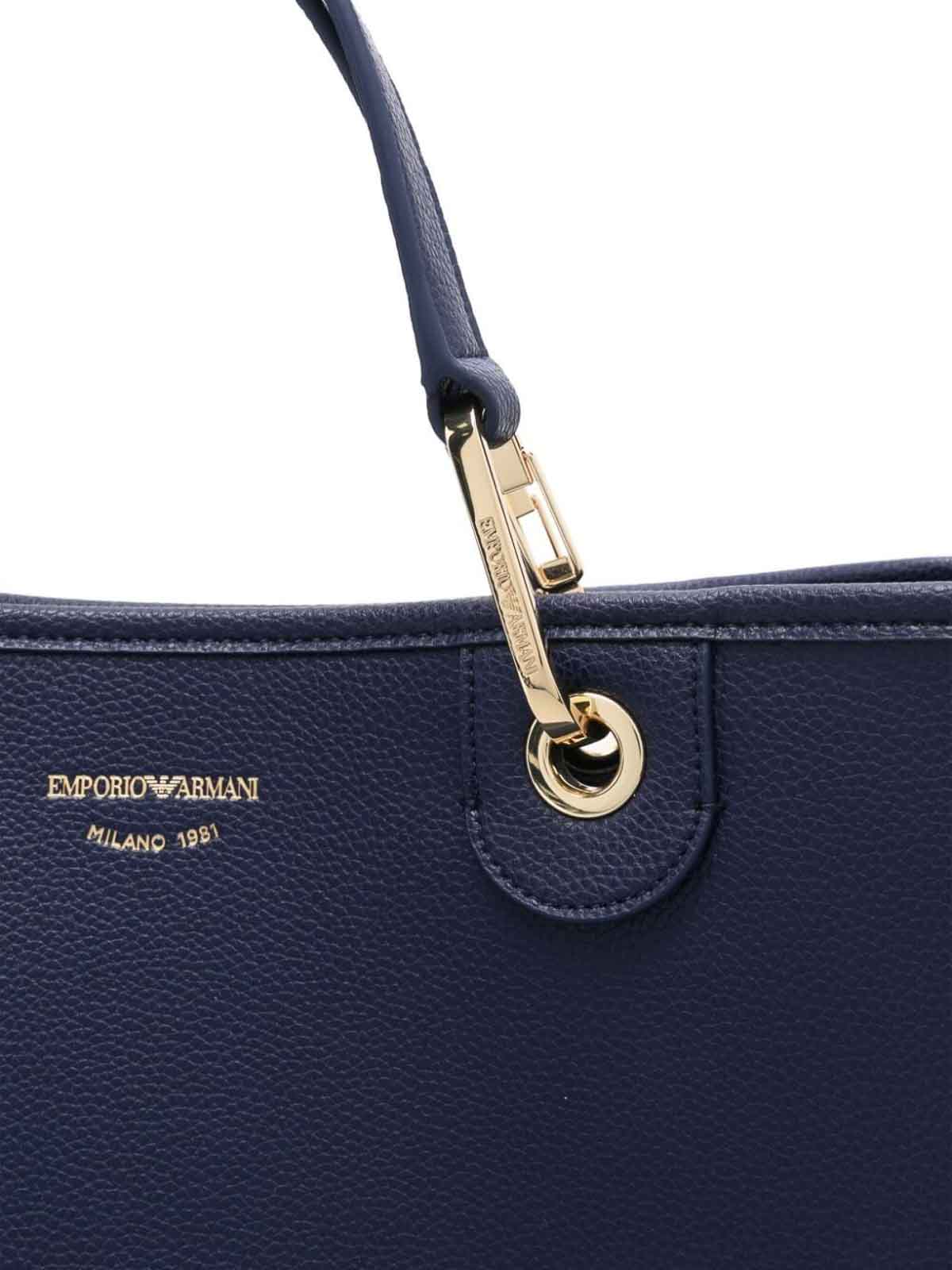 Shop Emporio Armani Shopping Bag In Azul