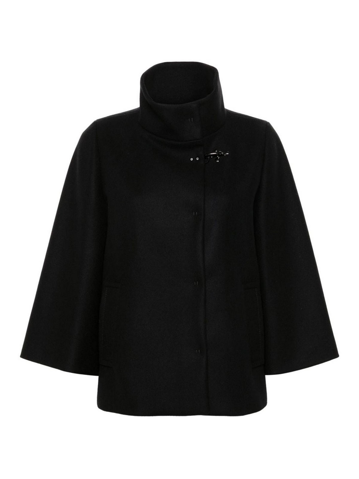 Shop Fay Virgin Wool Coat In Negro