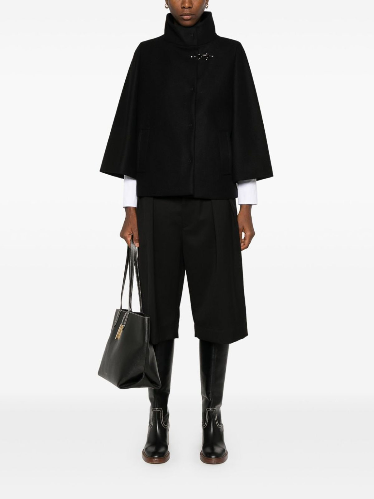 Shop Fay Virgin Wool Coat In Negro