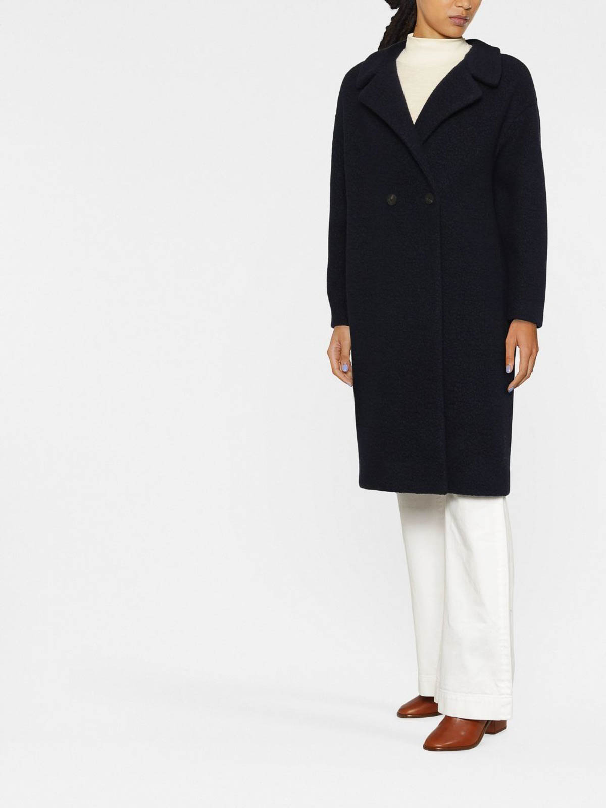 Shop Harris Wharf London Coats In Azul