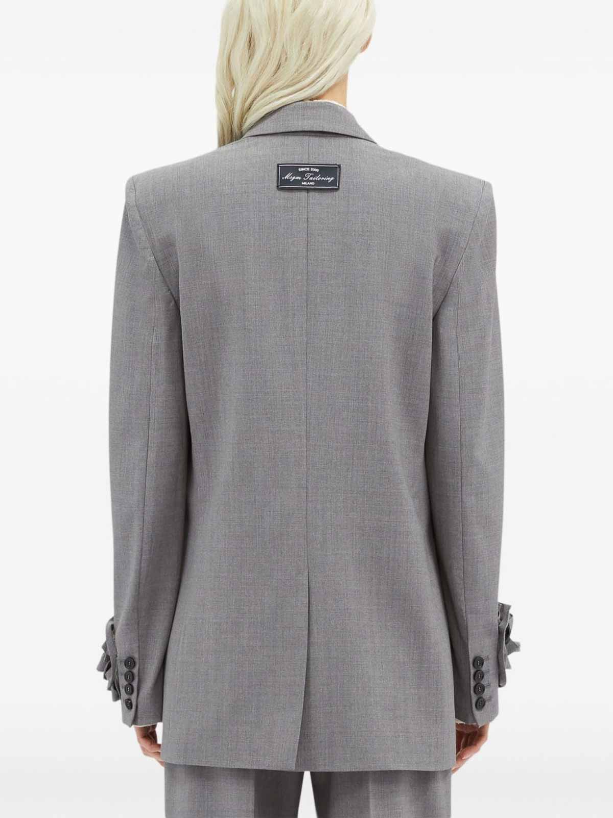 Shop Msgm Blazer In Gris