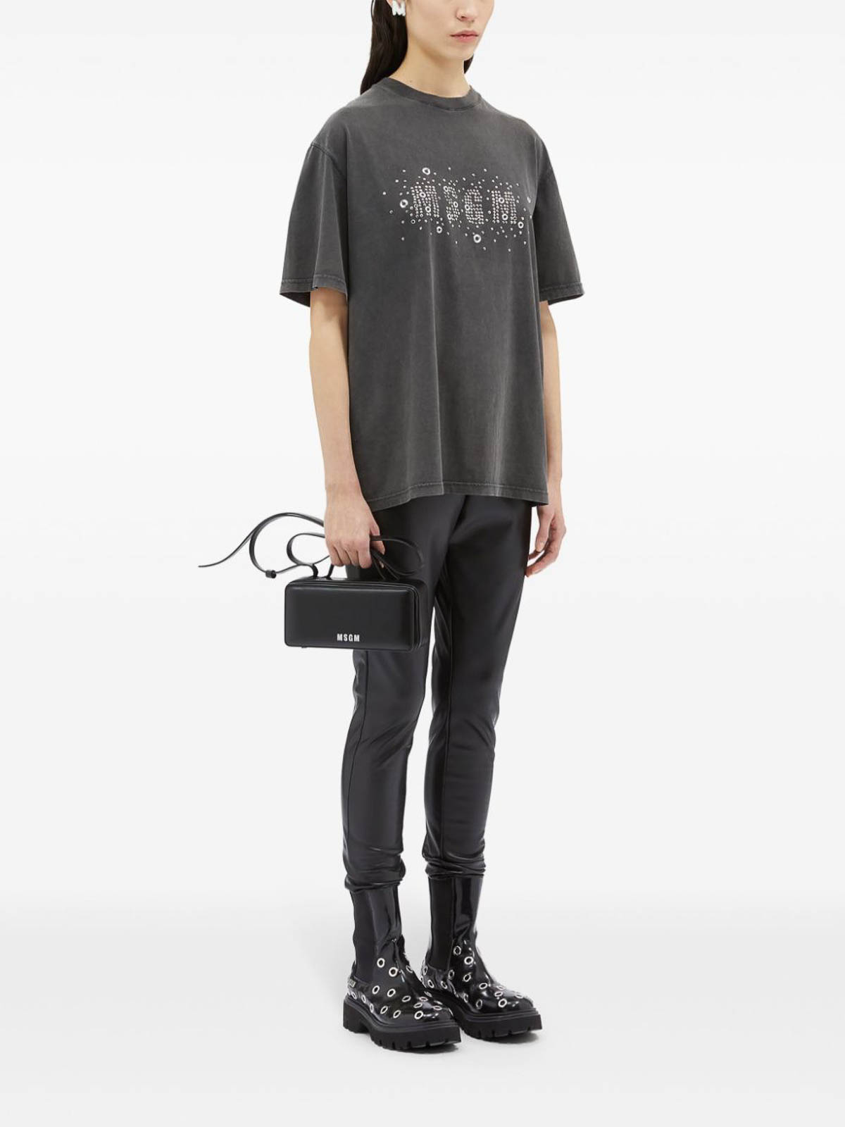 Shop Msgm Skinny Jeans In Negro