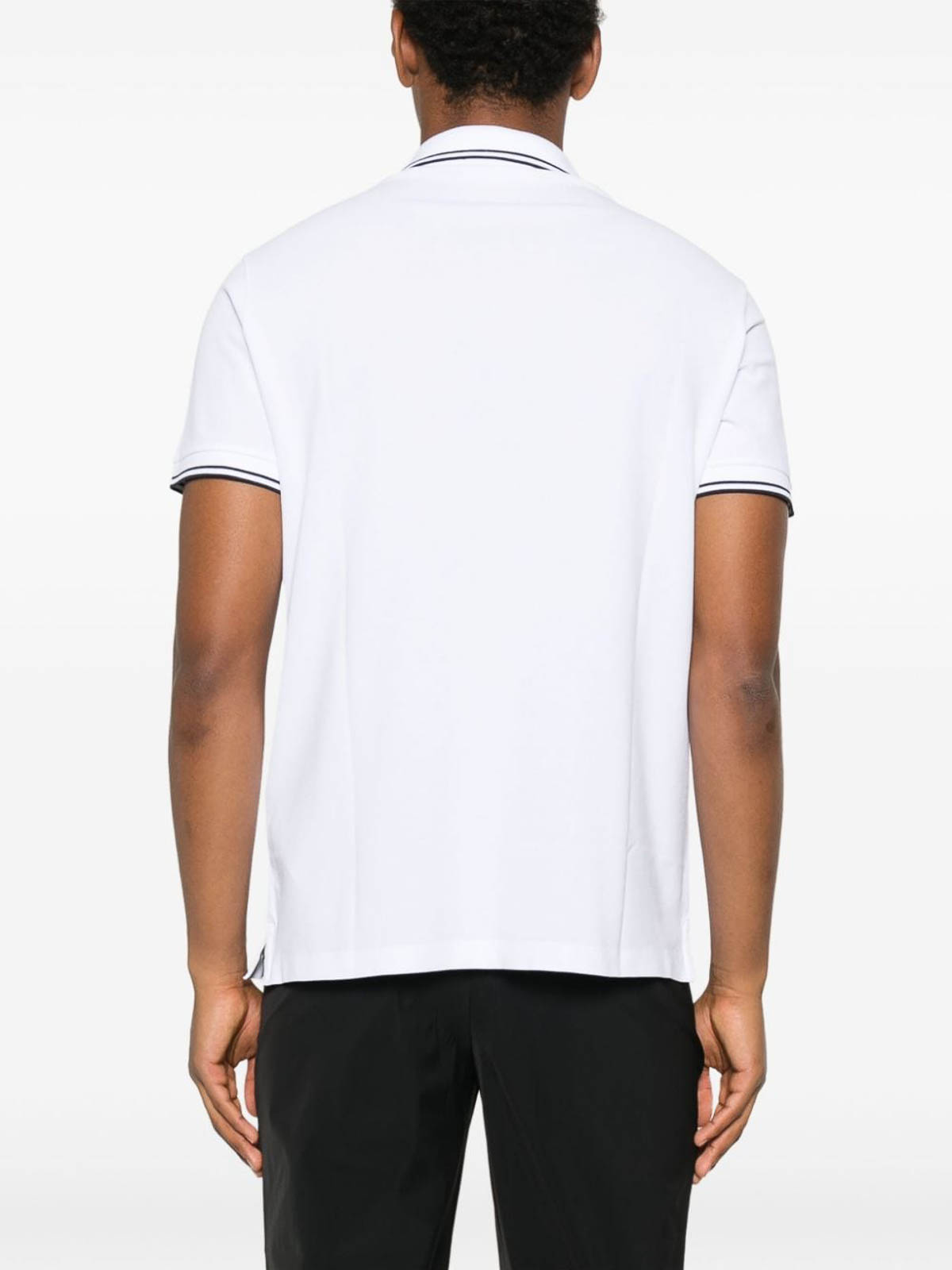 Shop Stone Island Polo In Blanco