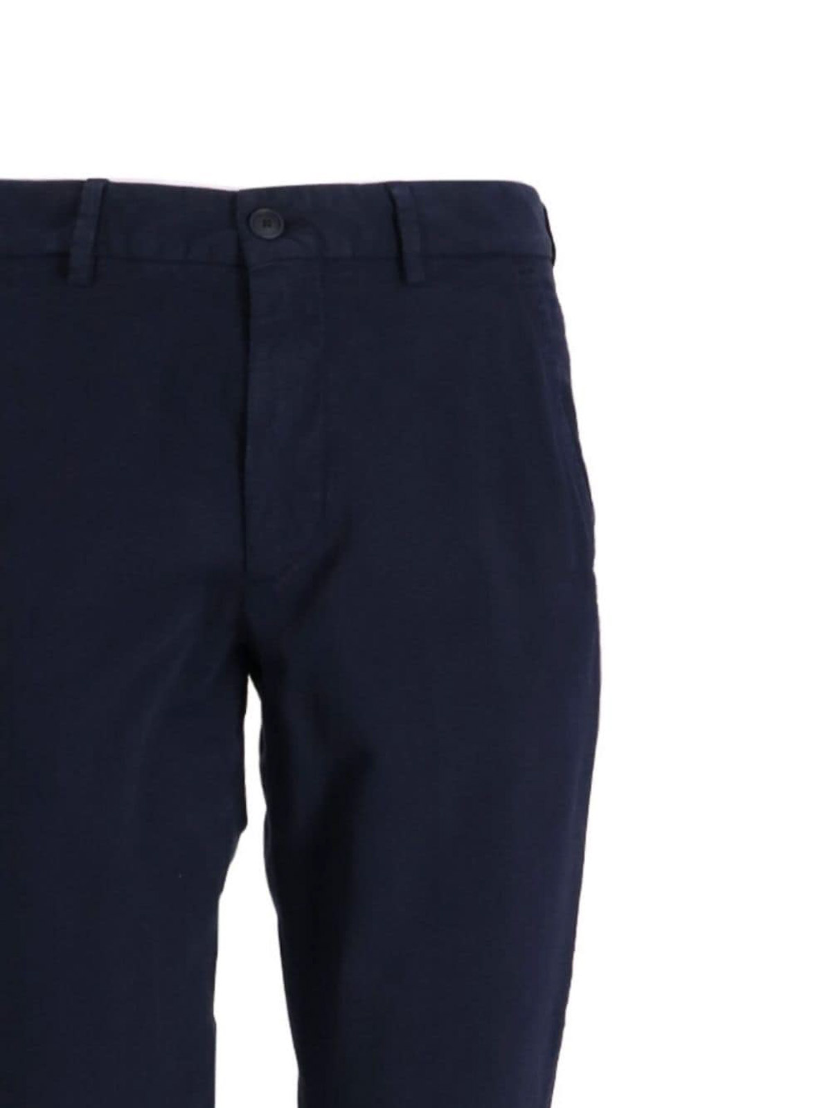 Shop Hugo Boss Casual Trousers In Azul