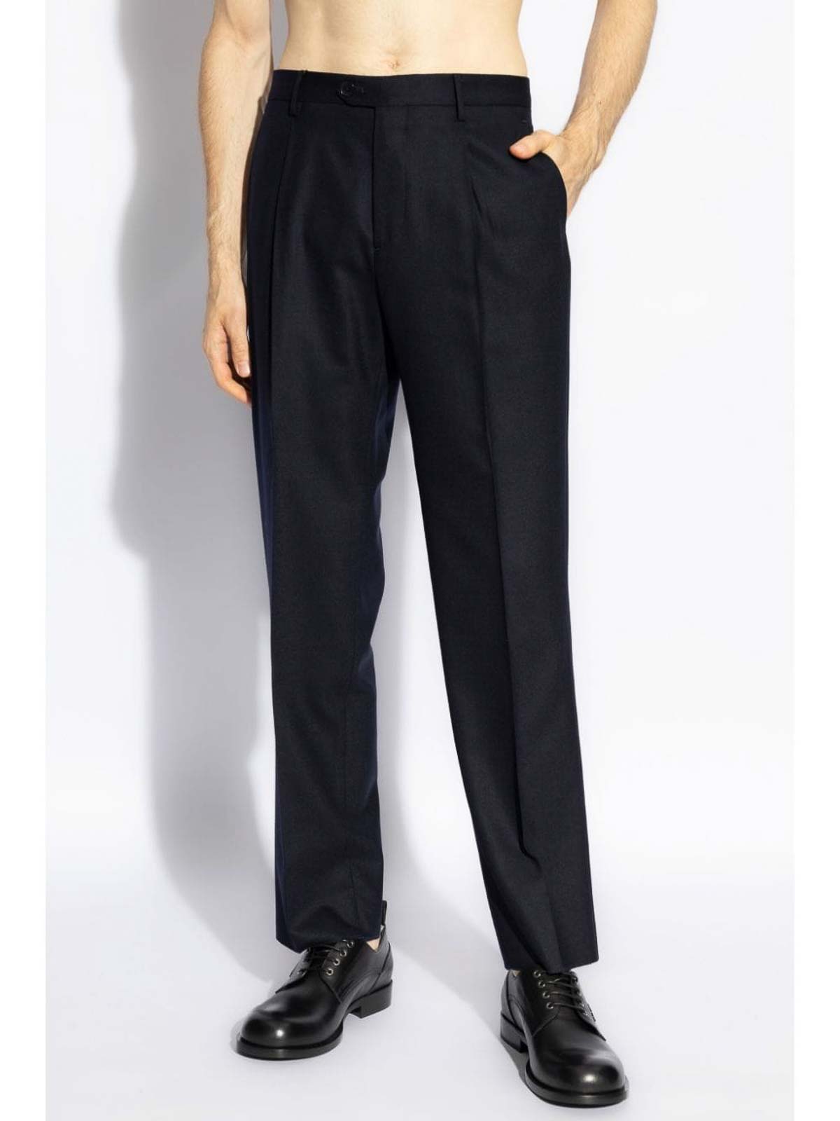 Shop Etro Formal Trousers In Azul