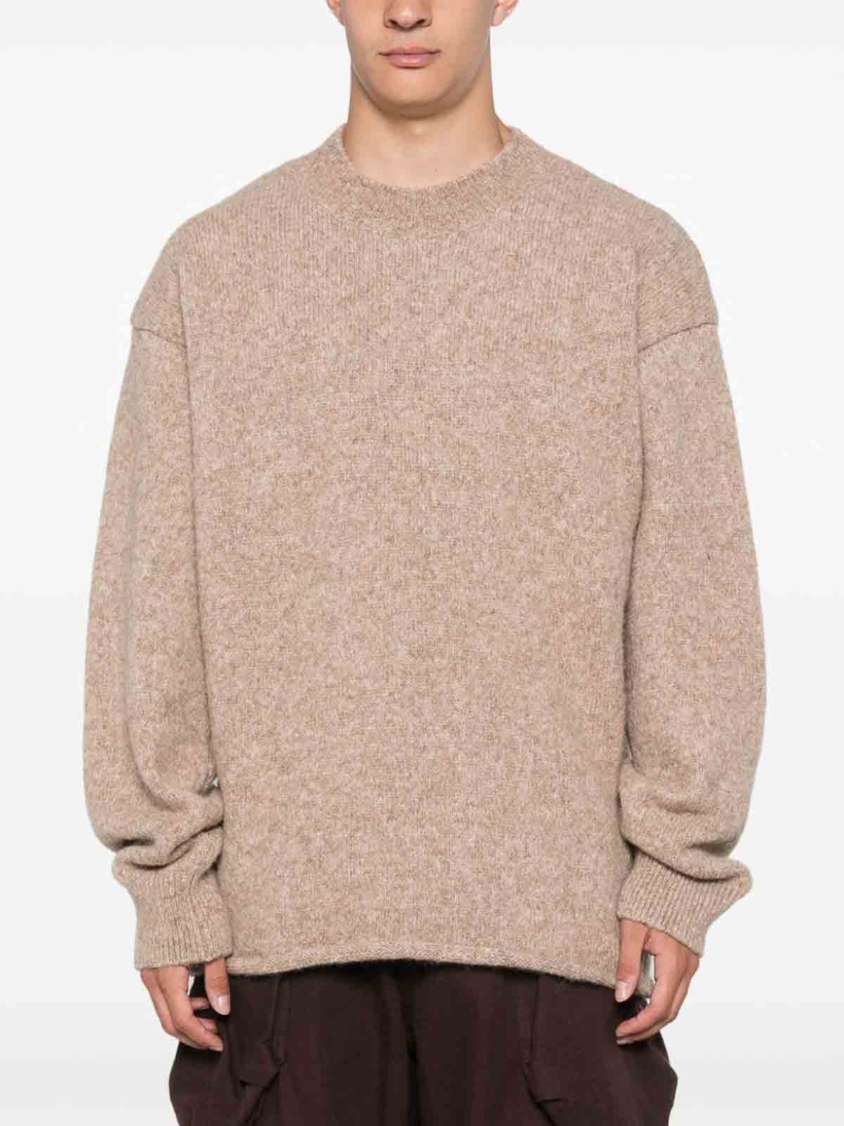 Shop Jacquemus Crewneck In Beis