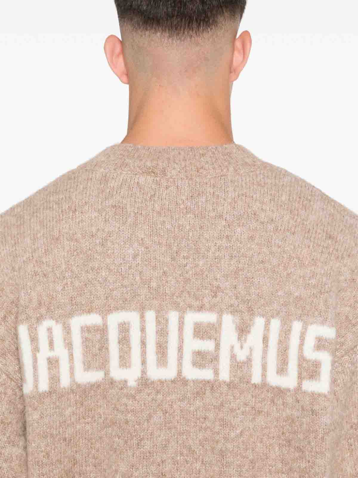 Shop Jacquemus Crewneck In Beis