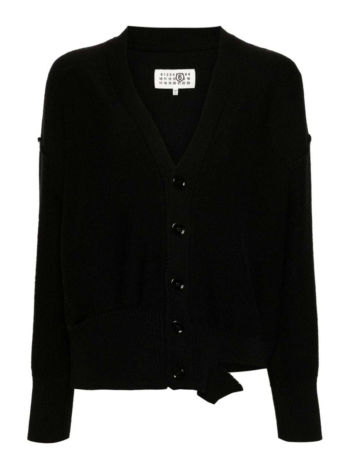 Shop Mm6 Maison Margiela Cardigan In Negro