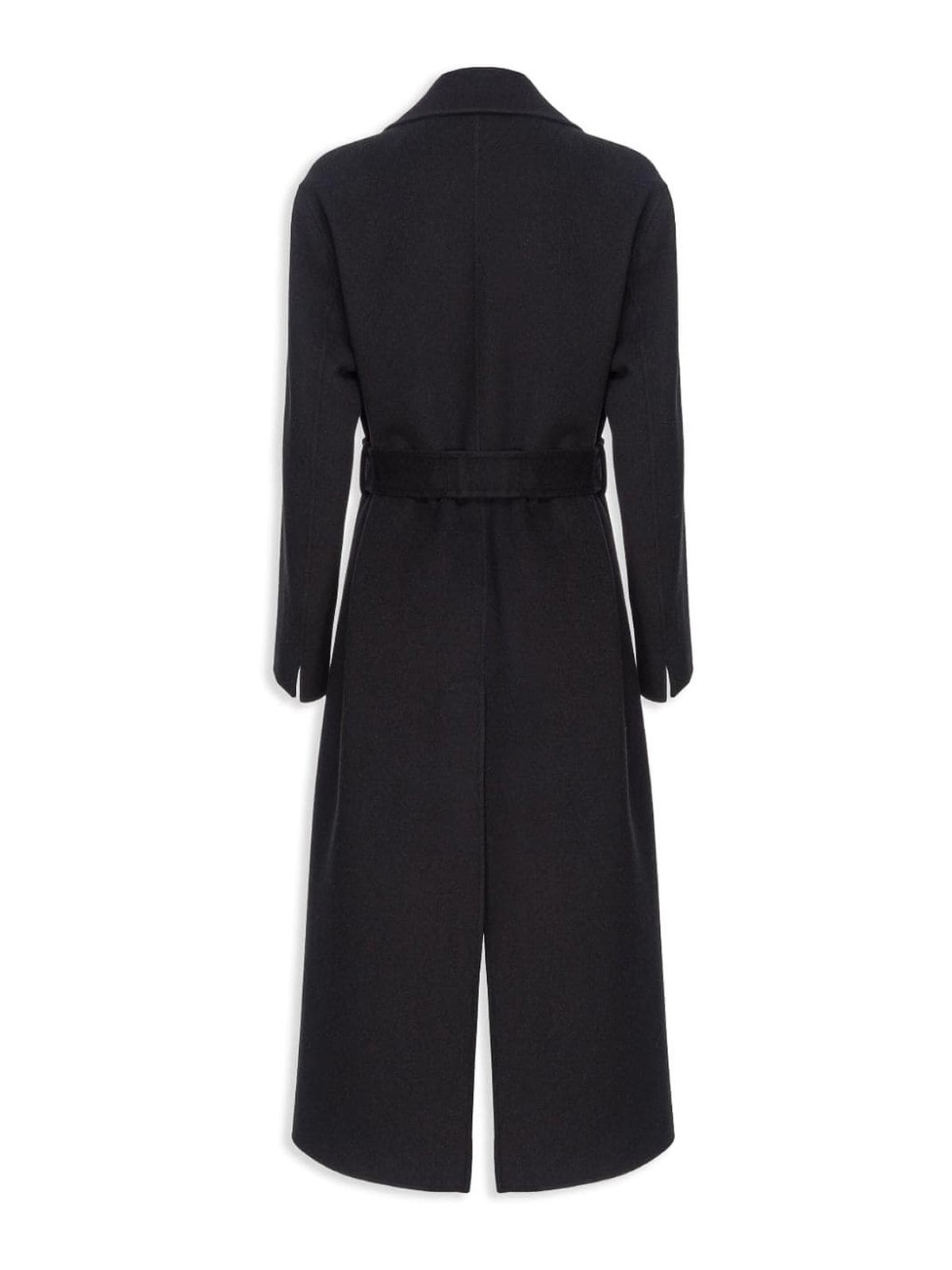 Shop Pinko Long Coat In Black