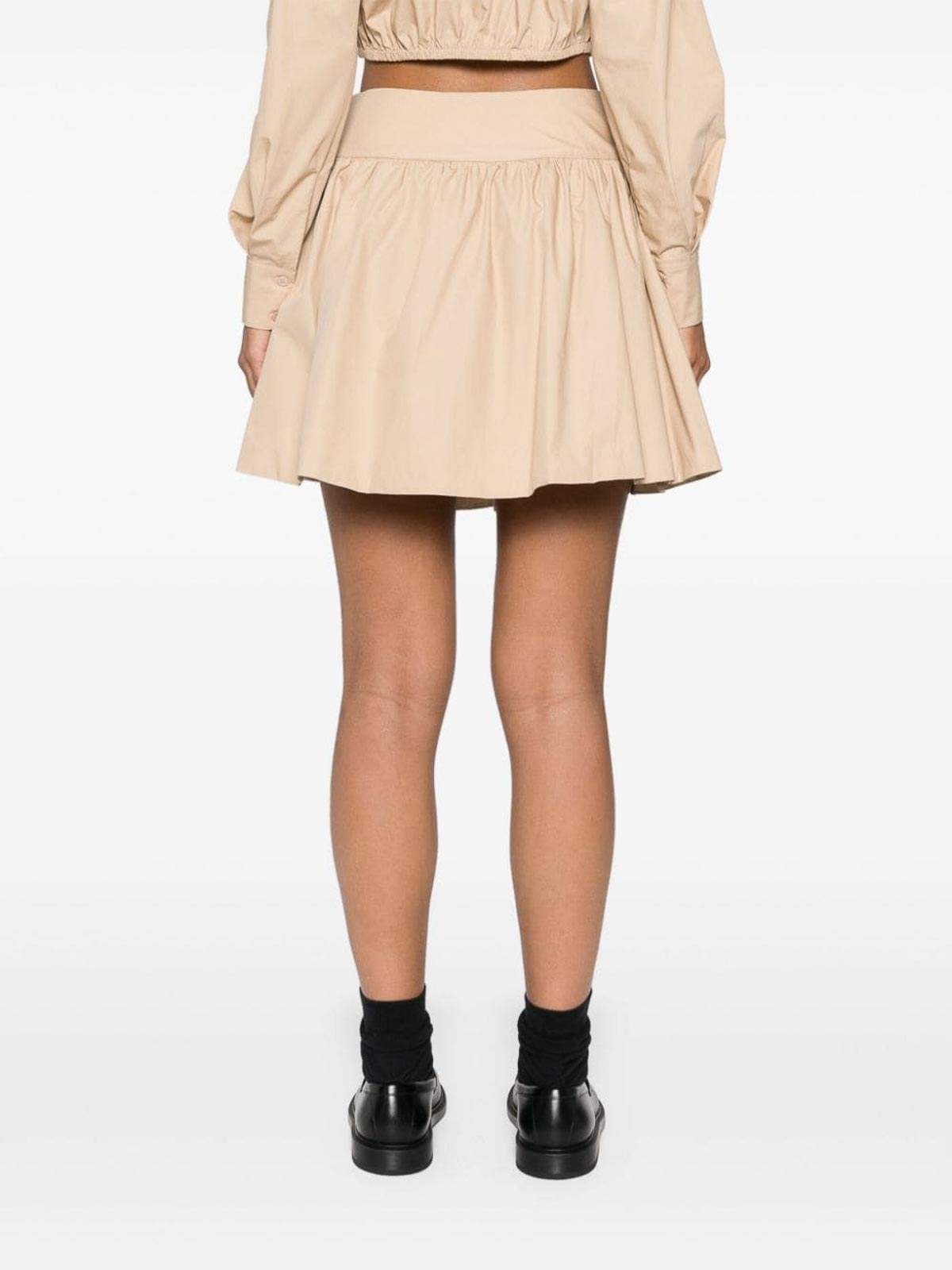 Shop Self-portrait Mini Skirt In Beige