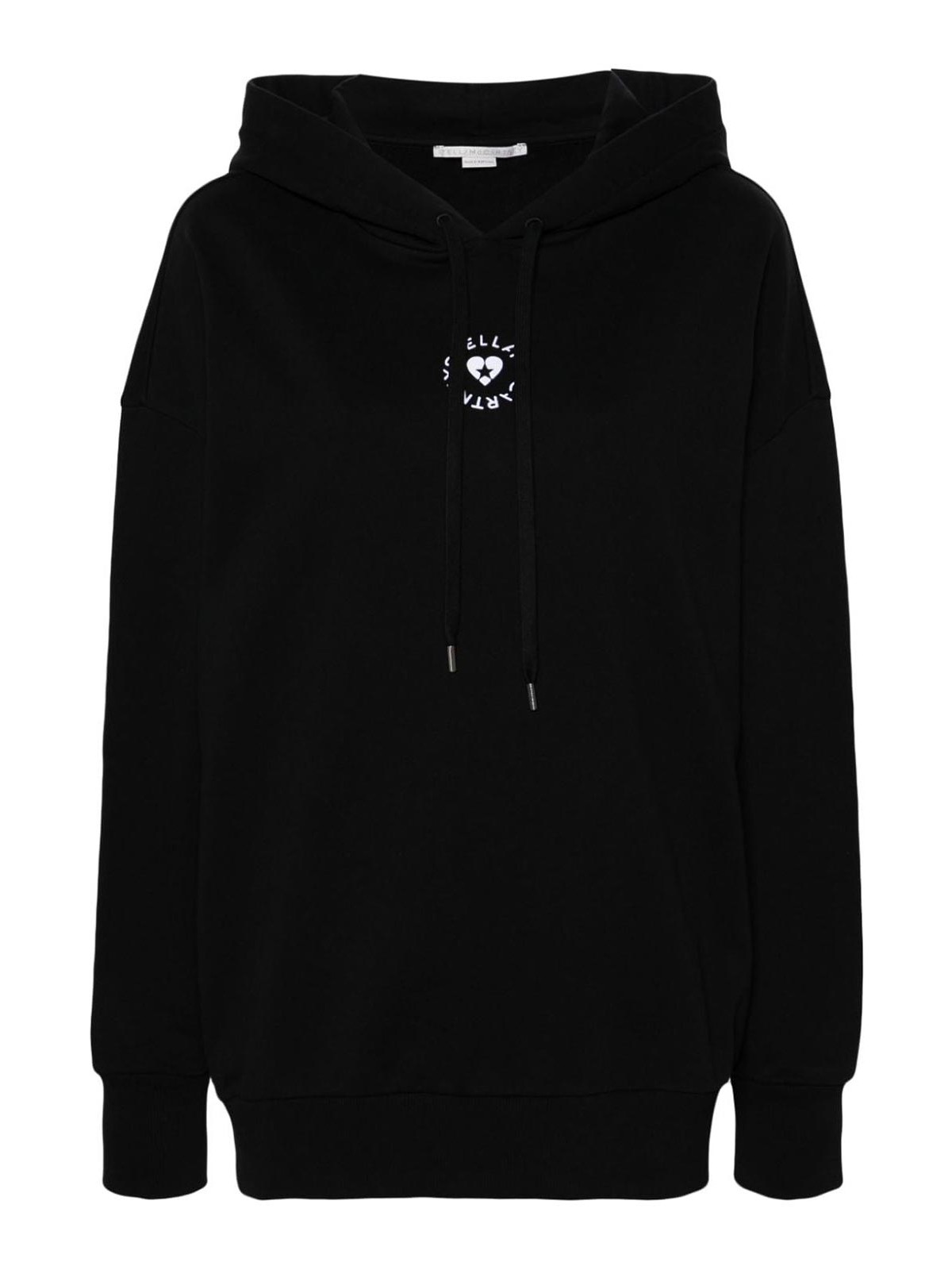 Shop Stella Mccartney Sustainable Cotton Hoodie In Black