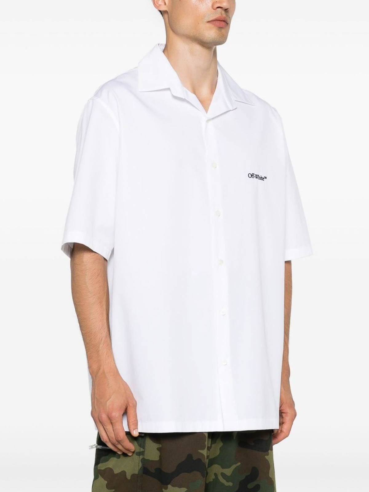 Shop Off-white White Poplin Polo