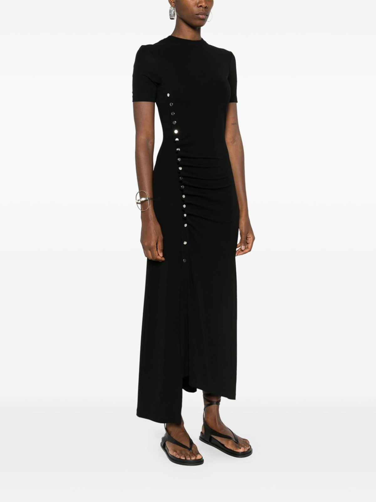Shop Rabanne Vestido Largo - Negro In Black