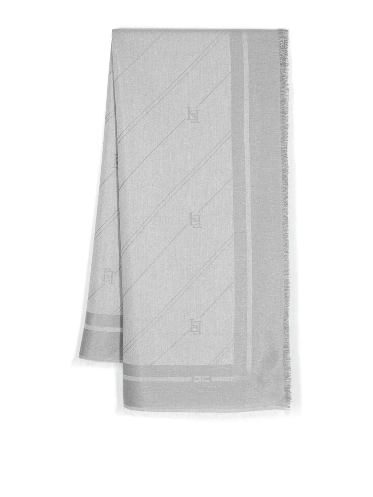 Shop Elisabetta Franchi Scarf In Grey