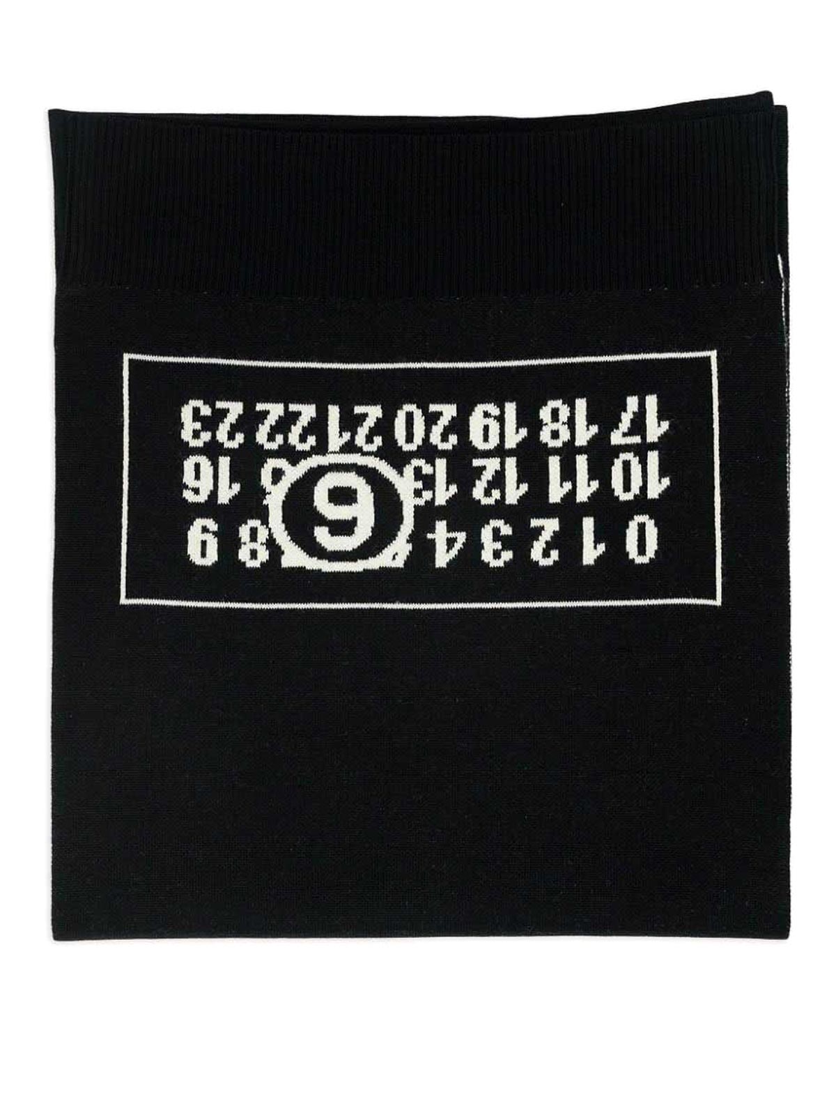 Shop Mm6 Maison Margiela Scarf In Black