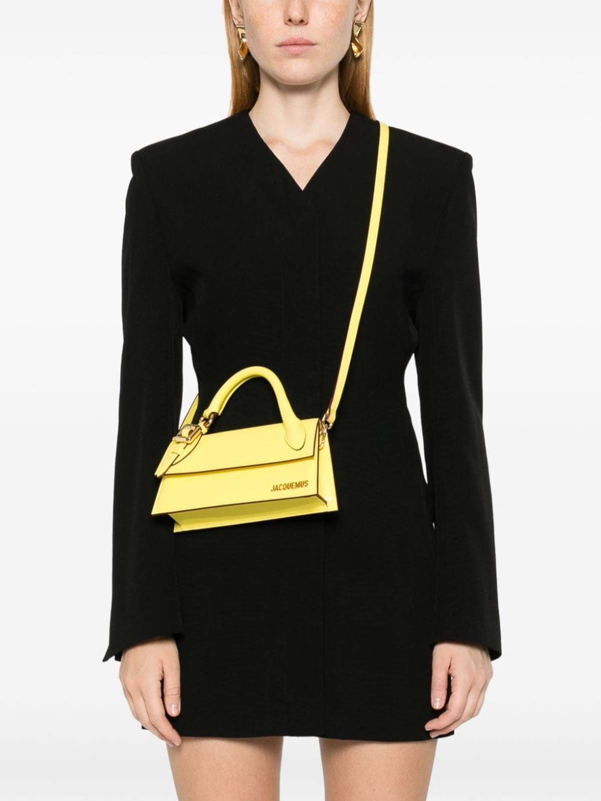 Shop Jacquemus Crossbody Bag In Yellow