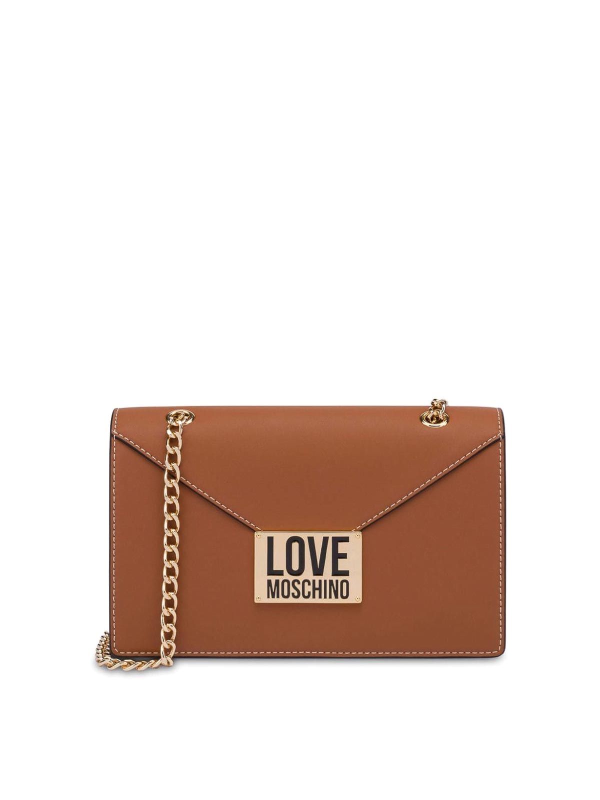 Shop Love Moschino Shoulder Bag In Brown