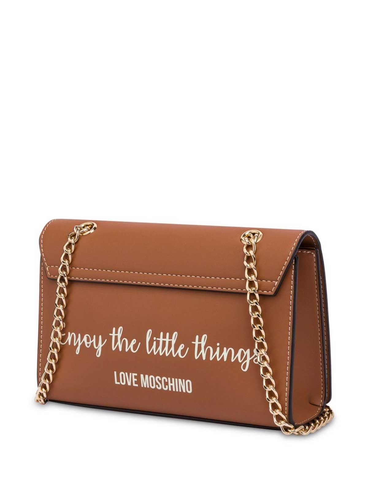 Shop Love Moschino Shoulder Bag In Brown