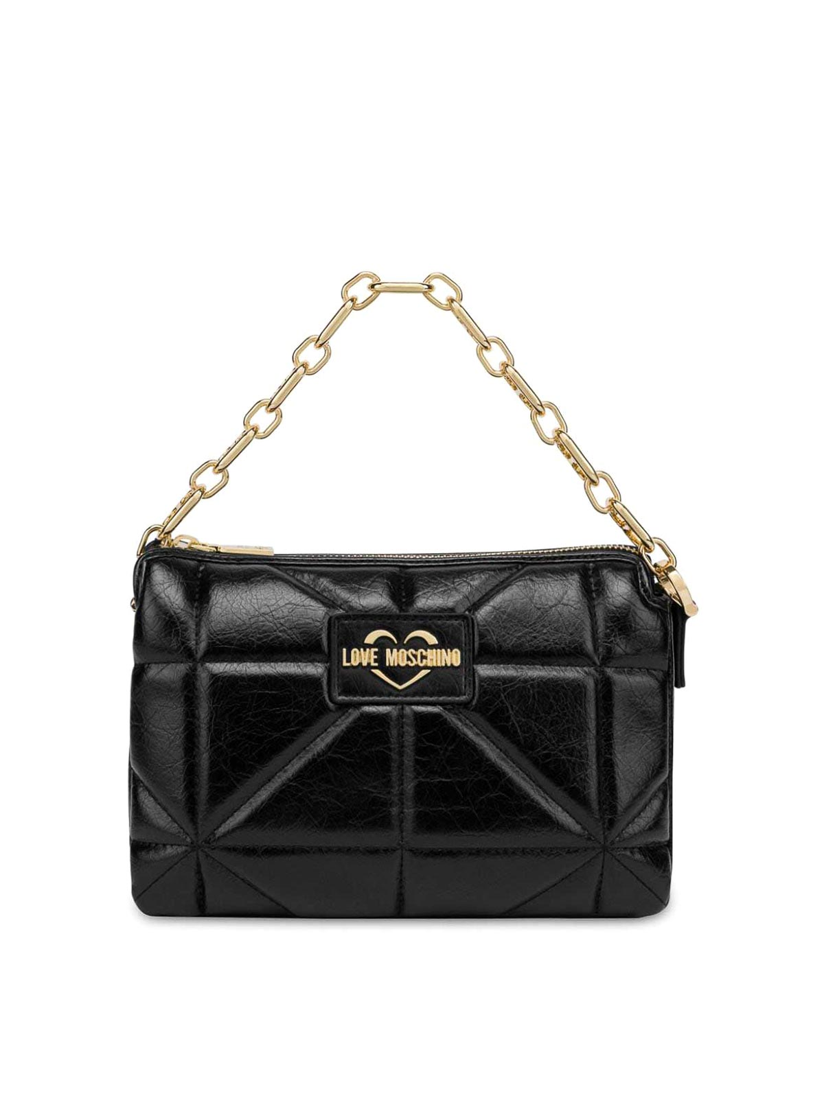 Shop Love Moschino Shoulder Bag In Black