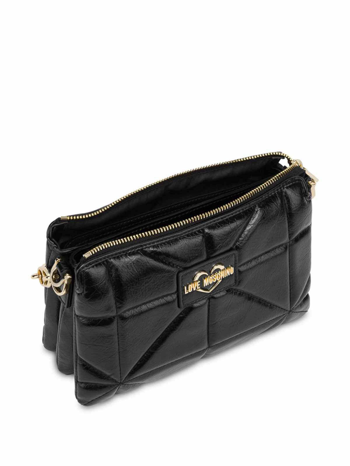 Shop Love Moschino Shoulder Bag In Black