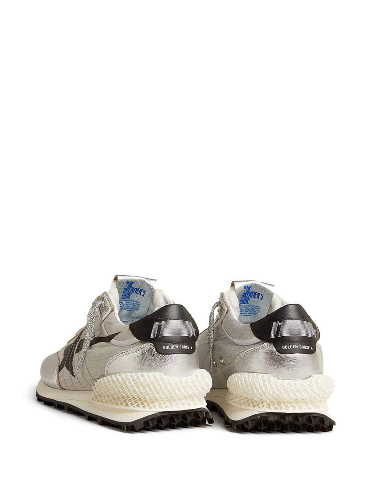 Shop Golden Goose Flat Shoes In Silver