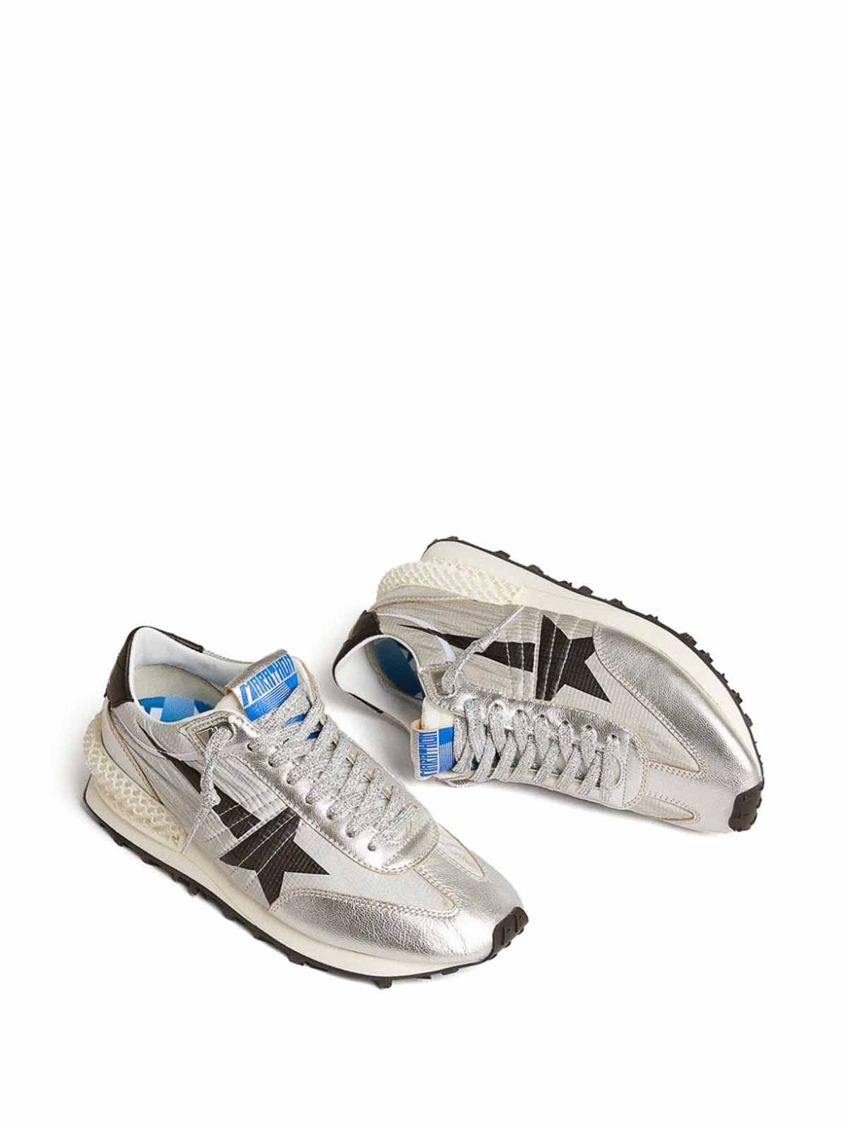 Shop Golden Goose Flat Shoes In Silver