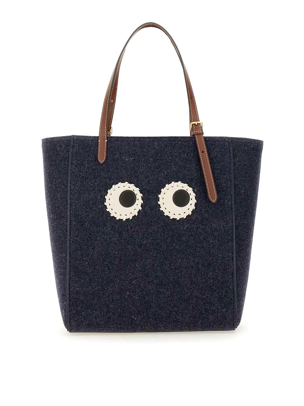 Shop Anya Hindmarch Small Eyes Tote Bag In Blue