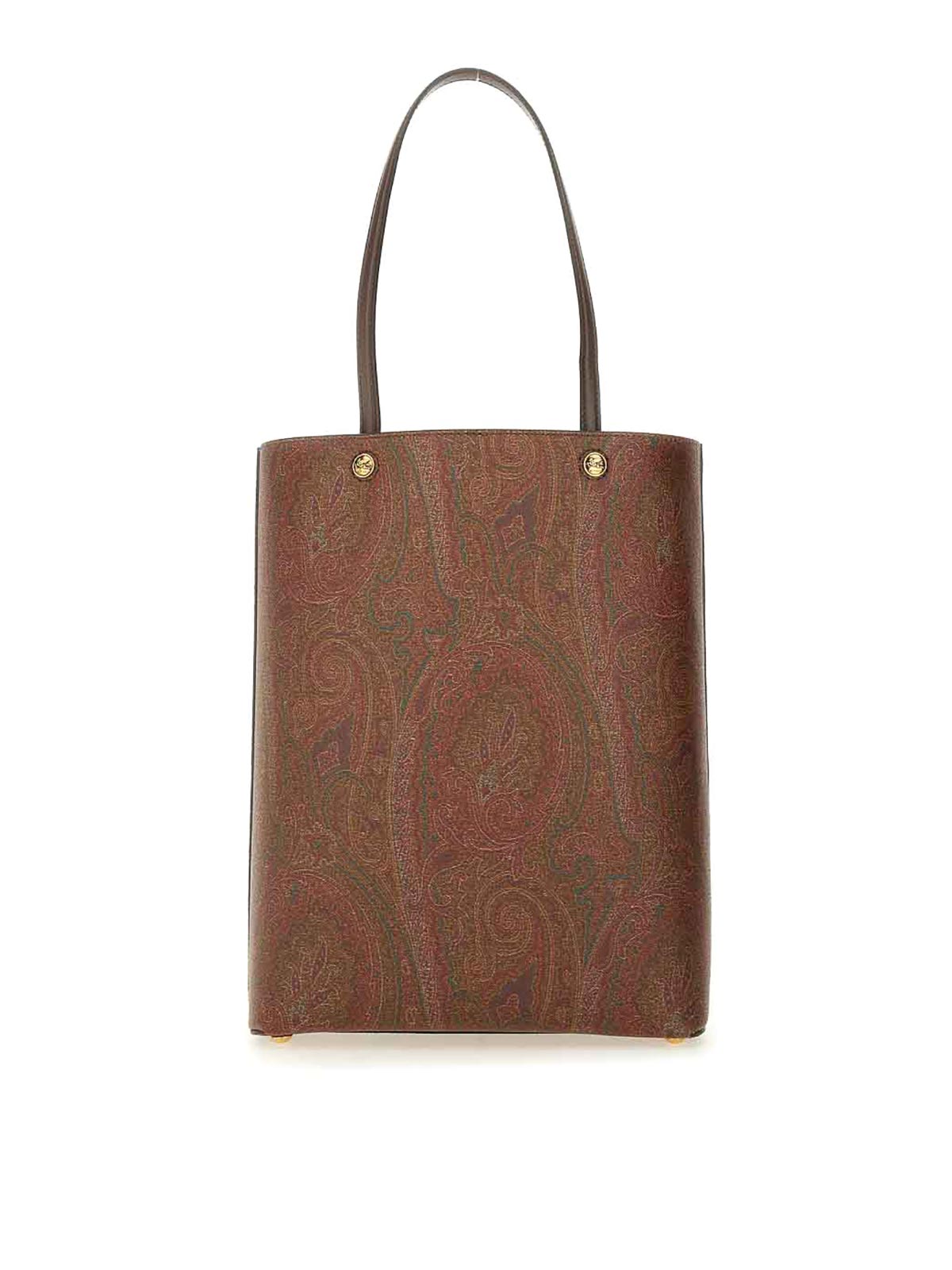 Shop Etro Paisley Shopping Bag In Brown